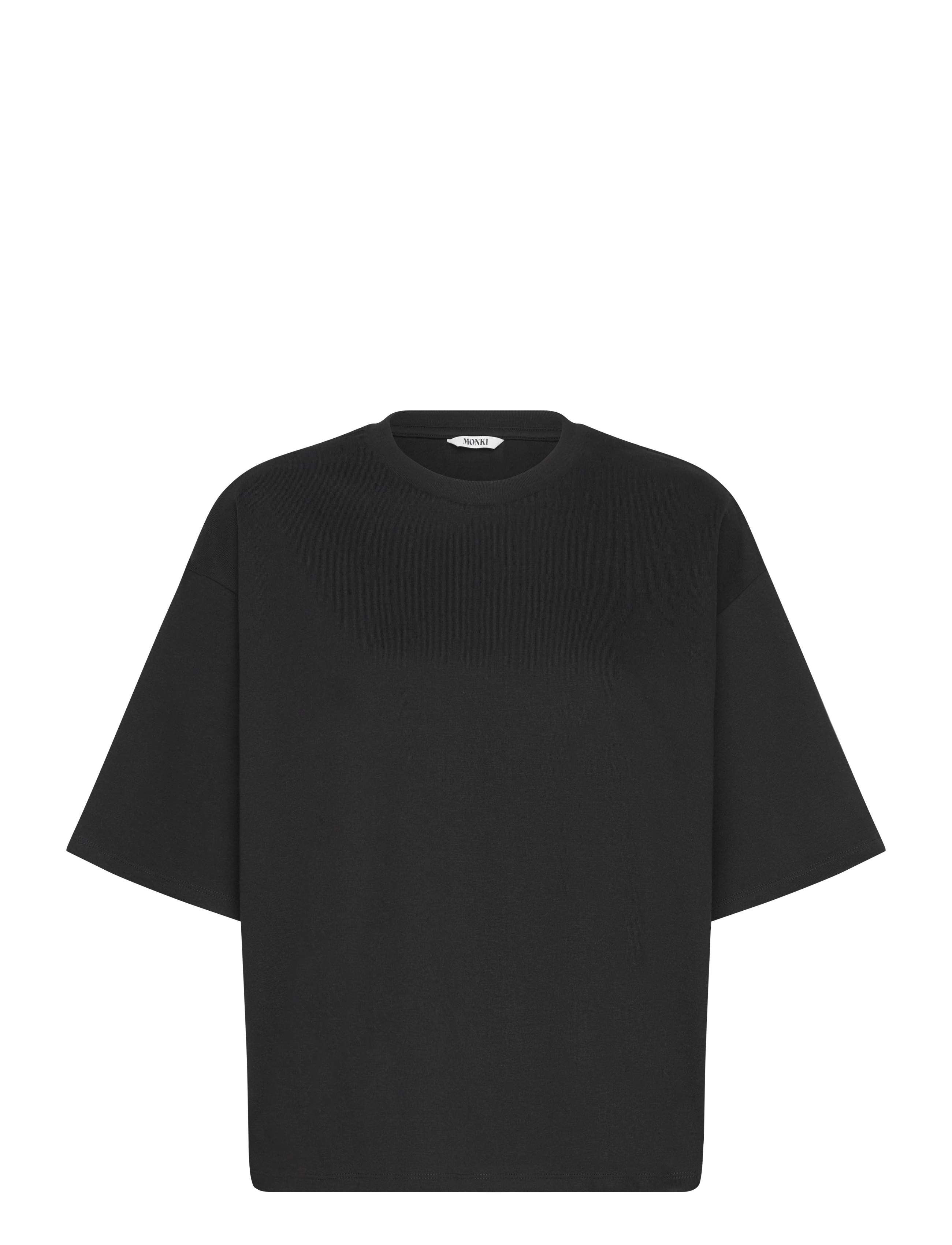 Monki Boxy heavy weight tee - Kampagne - BLACK DARK / black