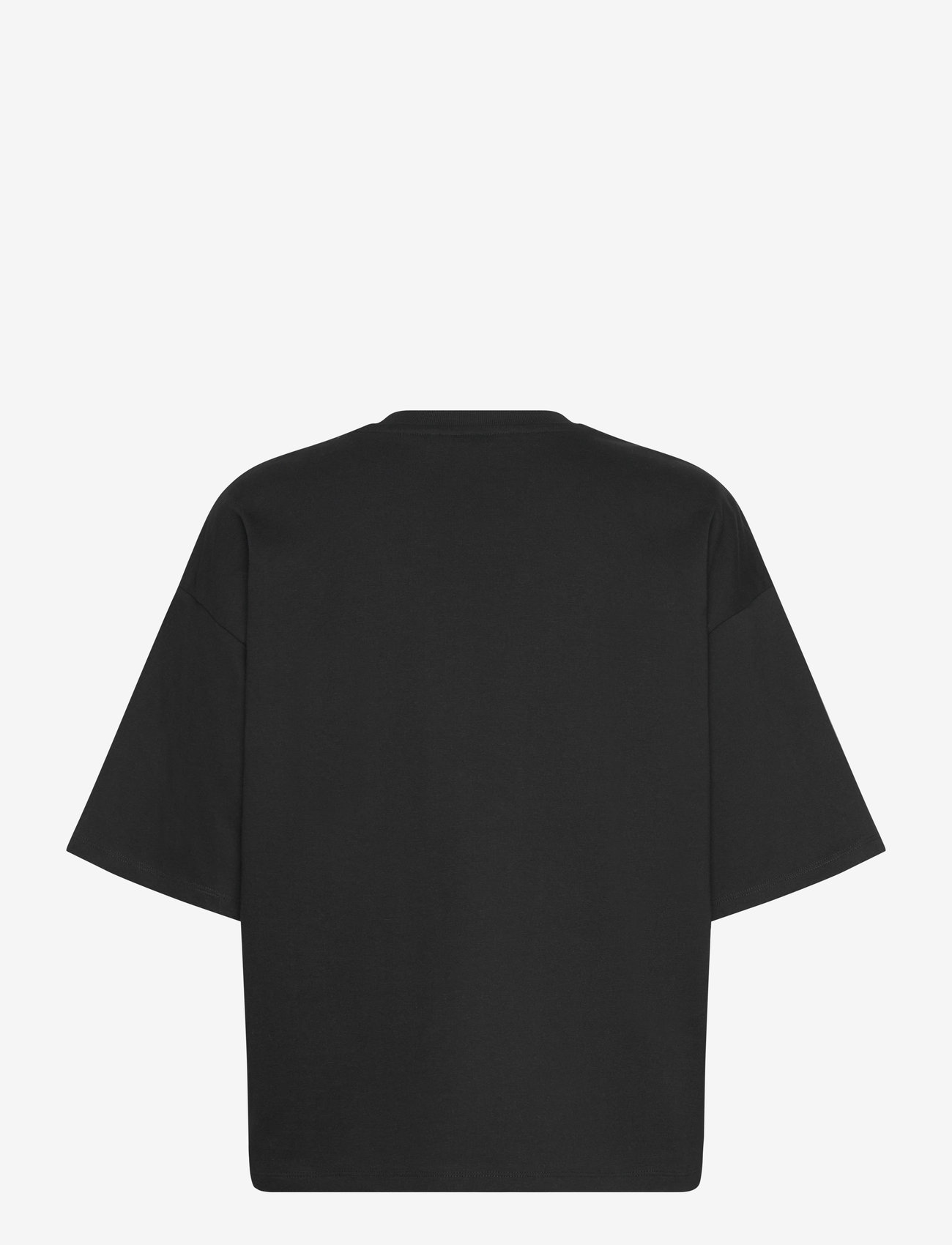 Monki - Boxy heavy weight tee - t-shirts - black dark - 1