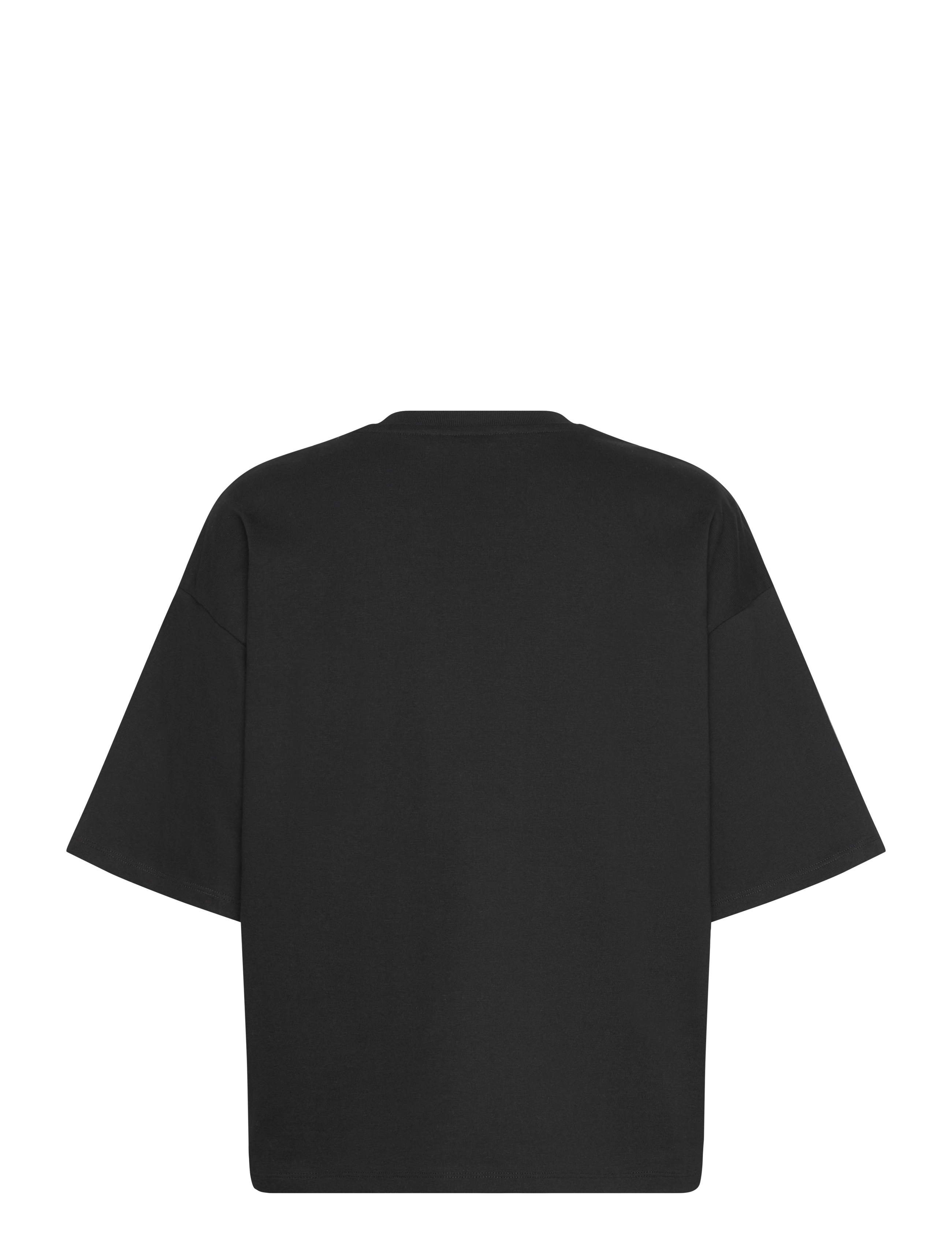 Monki - Boxy heavy weight tee - black dark - 1