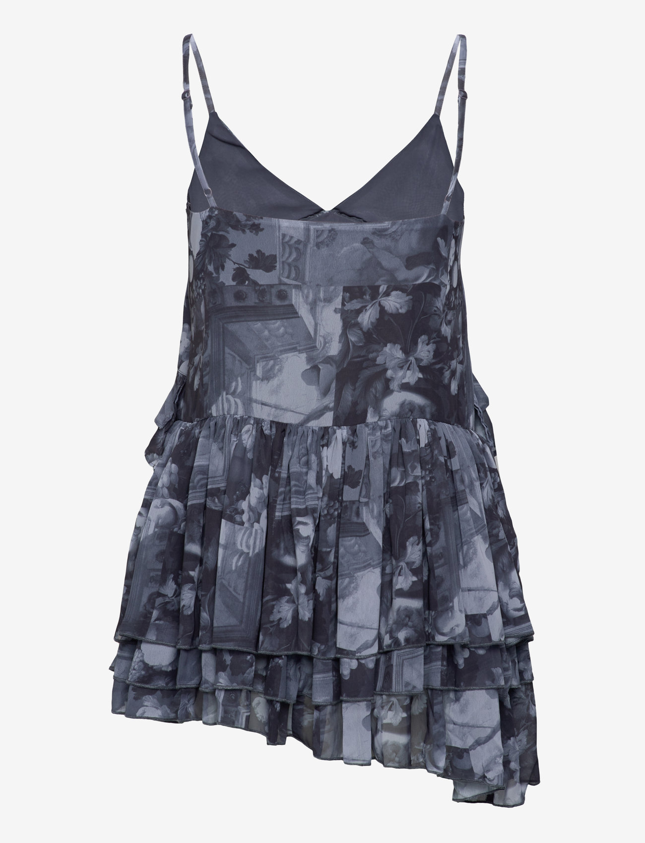 Monki - Layered Ruffled Mini Cami Dress - minikleidid - grey dark - 1