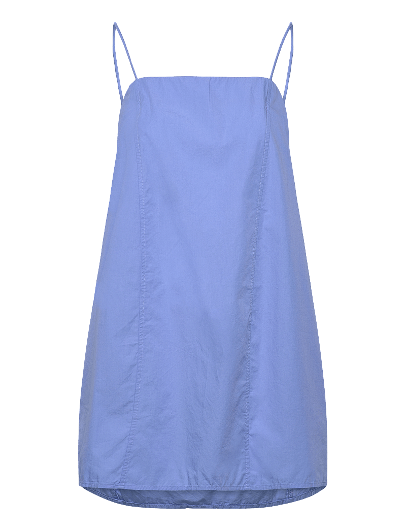 Monki - Tie-Back Twill Mini Dress - konfirmation - blue medium - 0