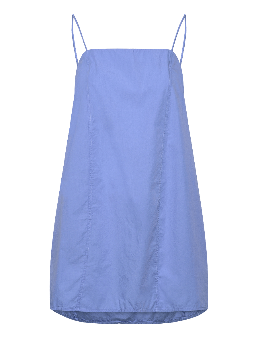 Monki - Tie-Back Twill Mini Dress - konfirmation - blue medium - 0