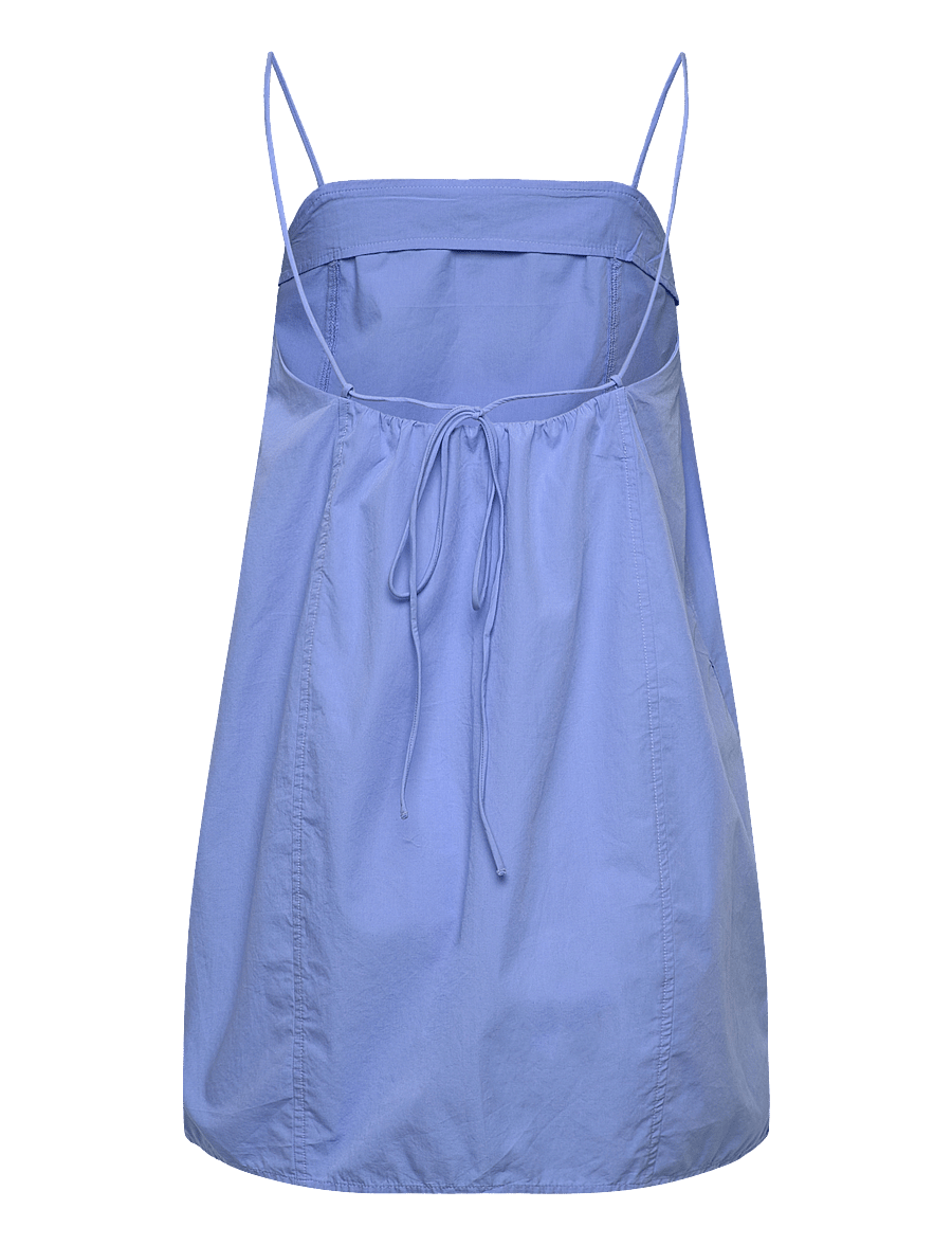 Monki - Tie-Back Twill Mini Dress - konfirmation - blue medium - 1