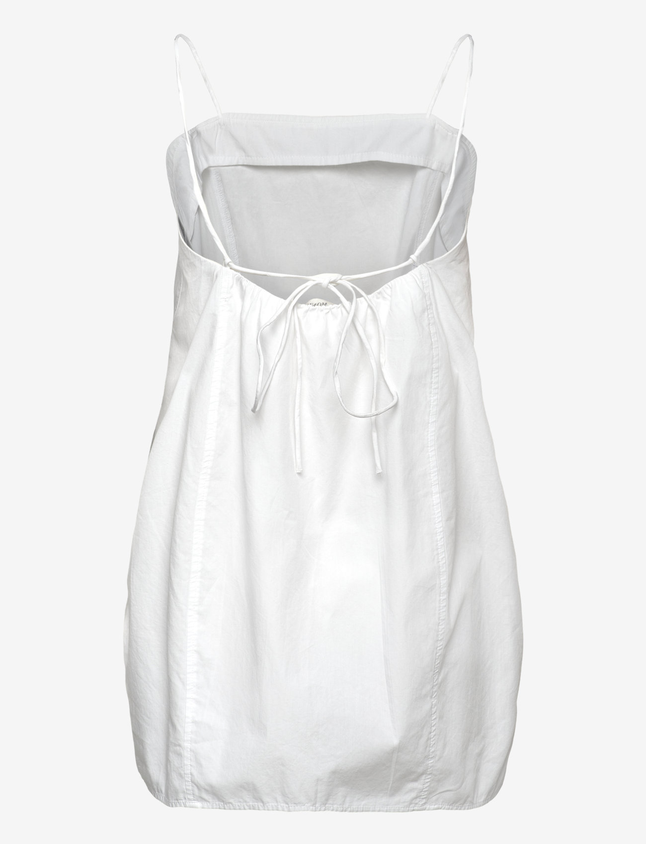 Monki - Tie-Back Twill Mini Dress - konfirmationstøj - white light - 1