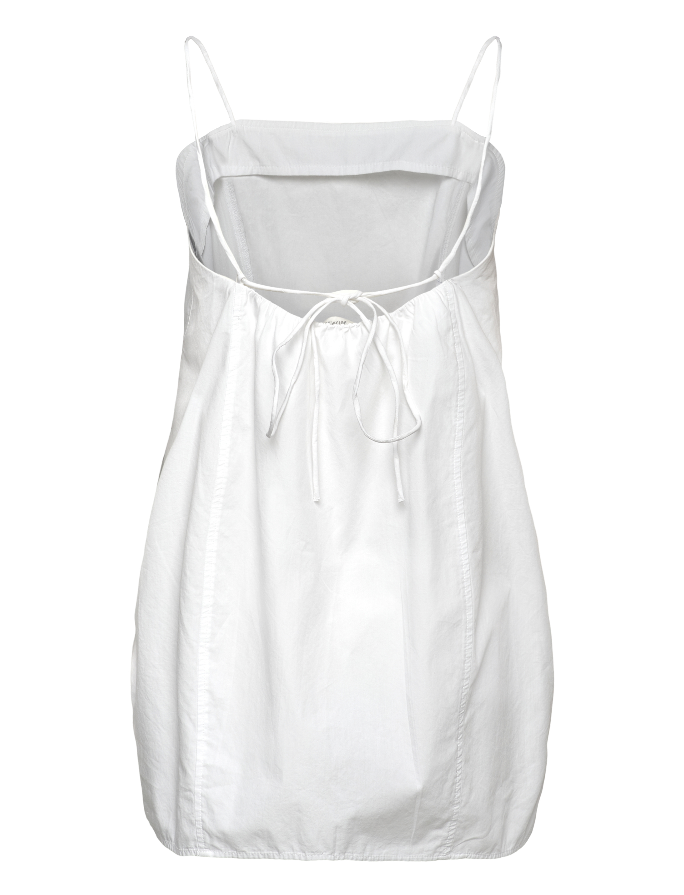 Monki - Tie-Back Twill Mini Dress - ferming - white light - 1