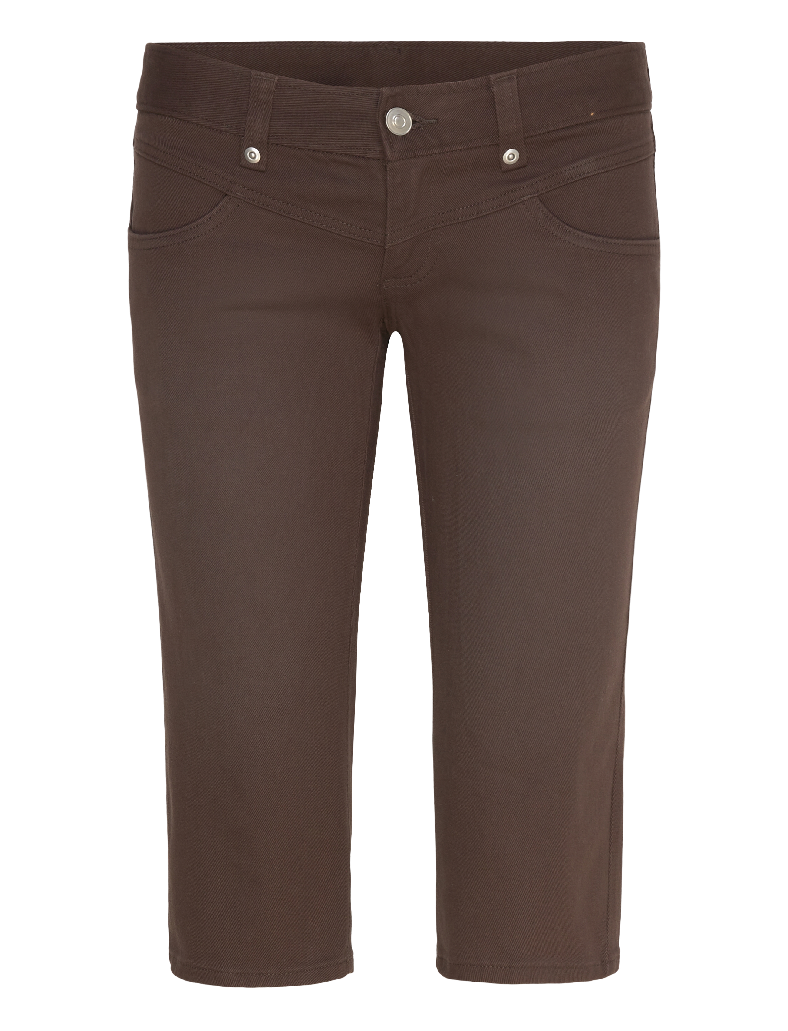 Monki Ultra Low Rise Capri Trousers, 32, Brown, Bukser > Capri-Bukser, Dame