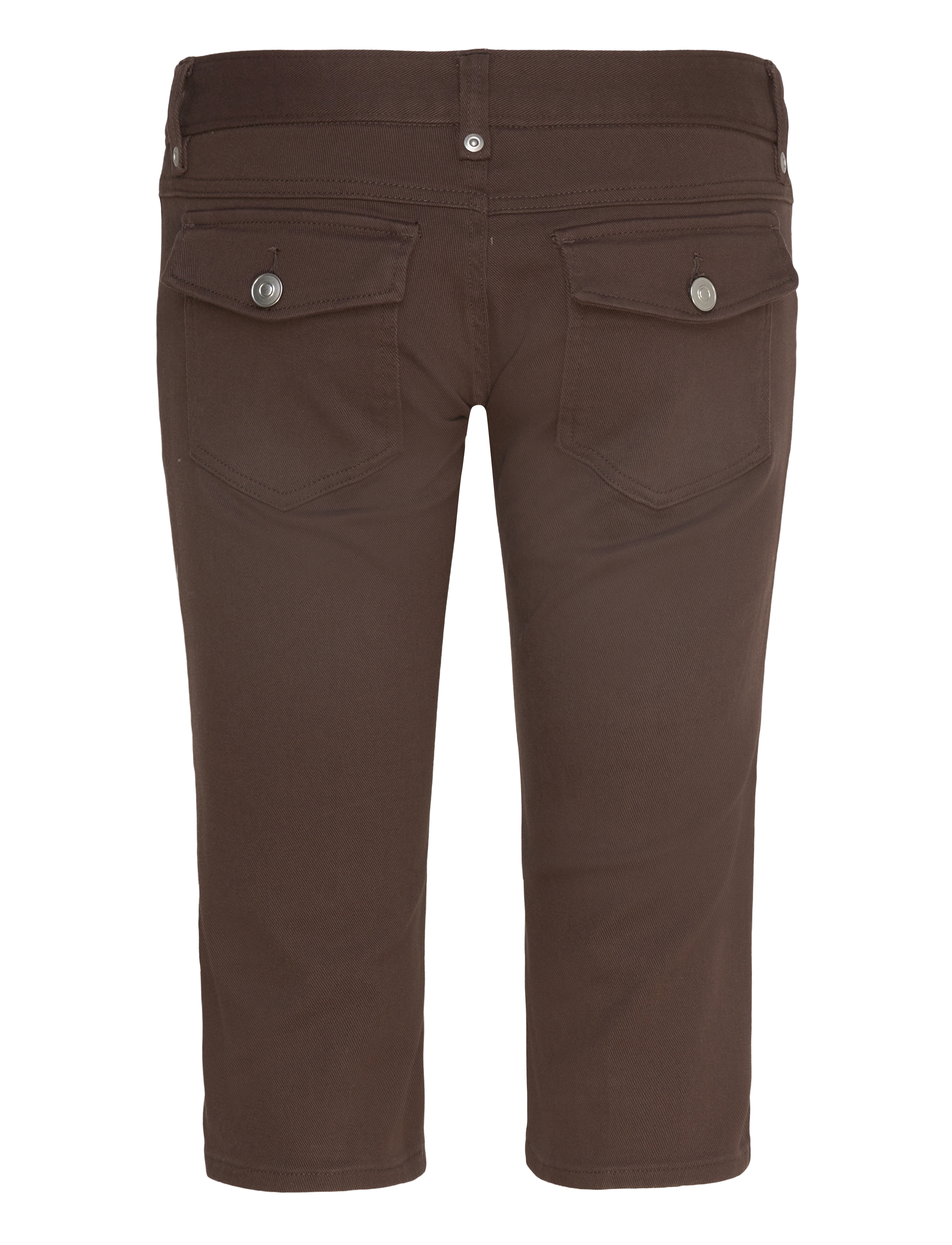 Monki - Ultra Low Rise Capri Trousers - capri byxor - brown dark - 1