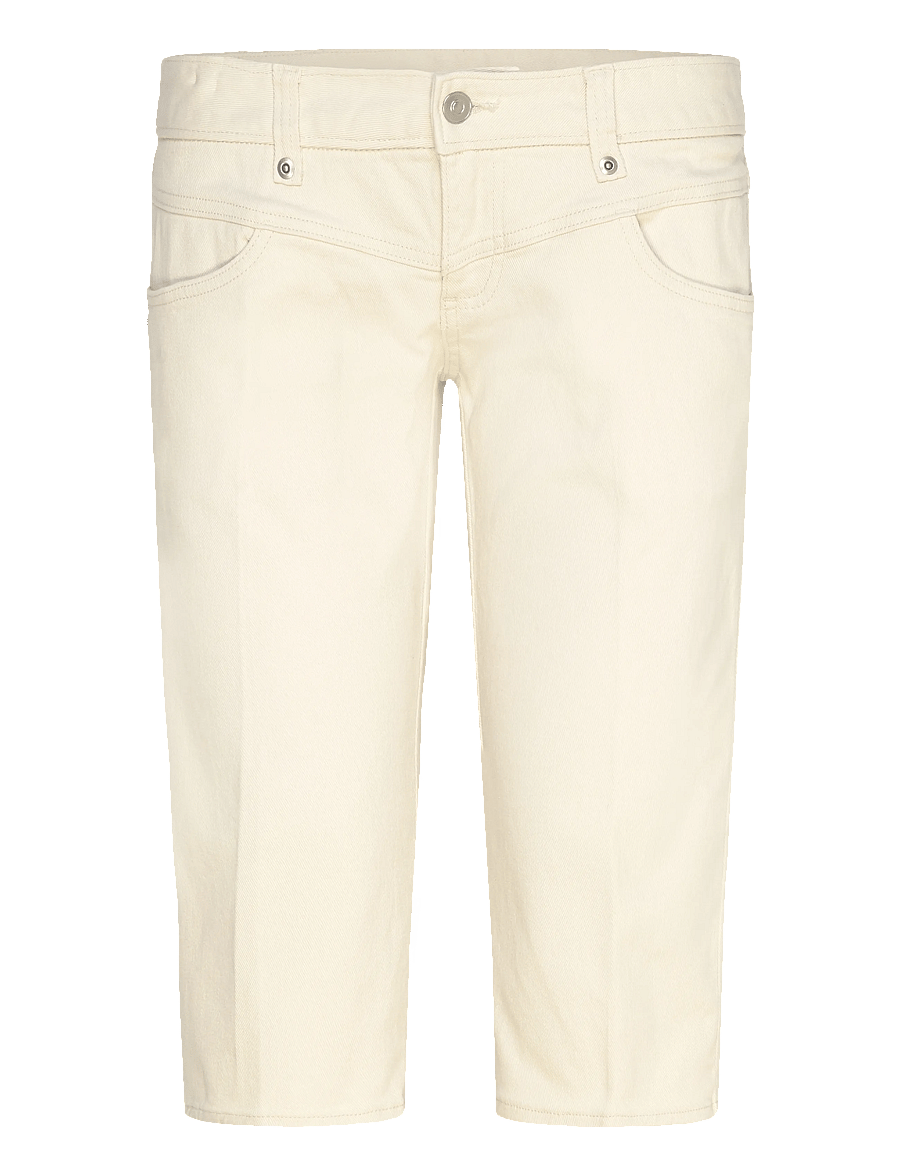 Monki - Ultra Low Rise Capri Trousers - capri bukser - white dusty light - 0