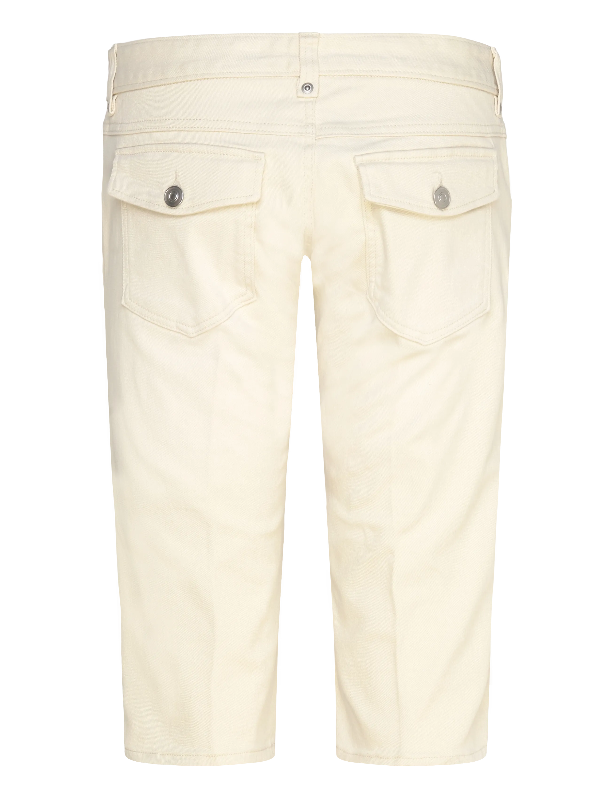 Monki - Ultra Low Rise Capri Trousers - kapripüksid - white dusty light - 1