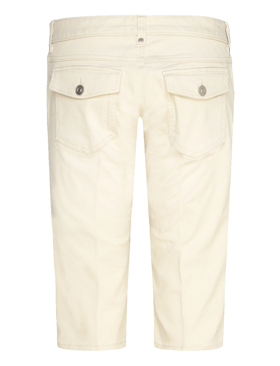 Monki - Ultra Low Rise Capri Trousers - capri bukser - white dusty light - 1