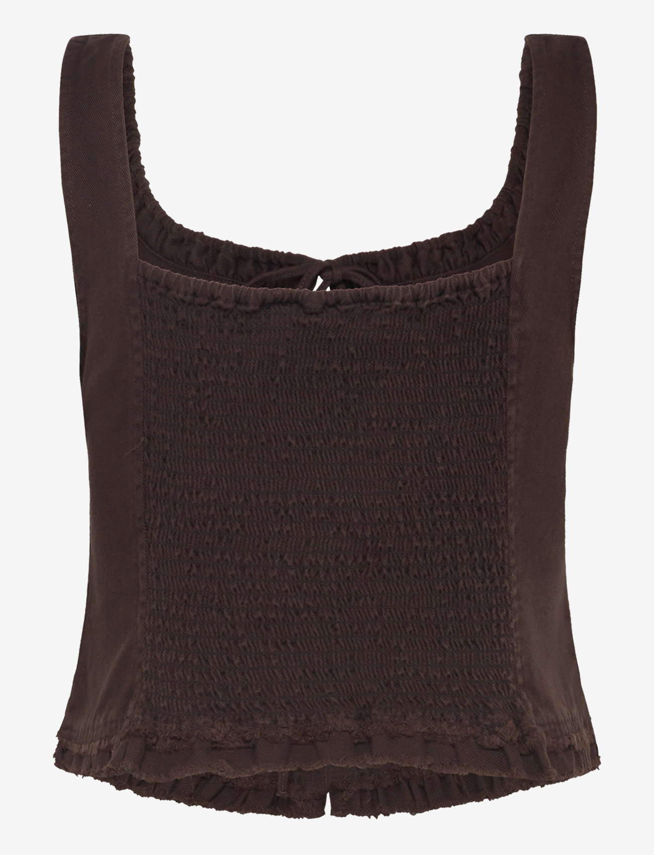 Monki - Tie detail top - Ärmellose tops - brown dark - 1