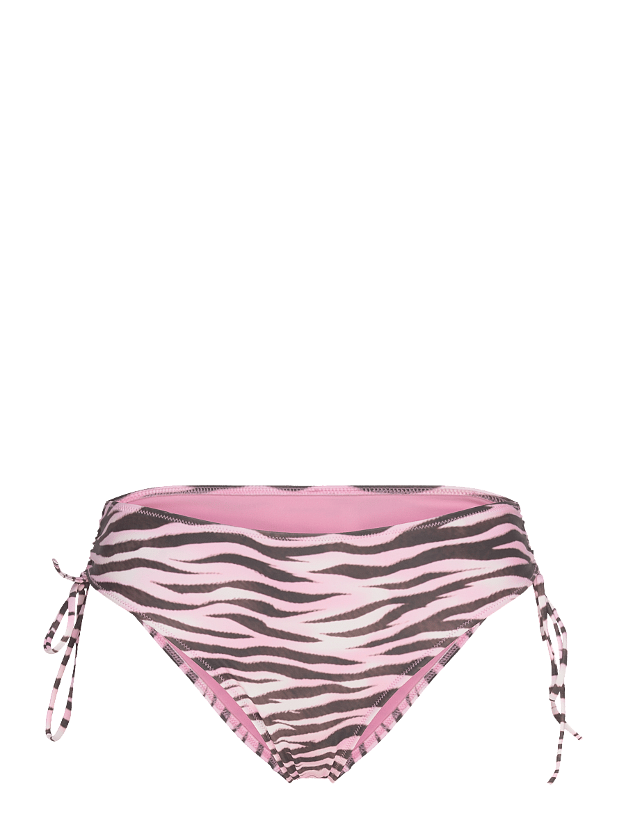 Monki - Printed Tie-Side Bikini Bottoms - küljele seotavad bikiinid - pink medium dusty - 0