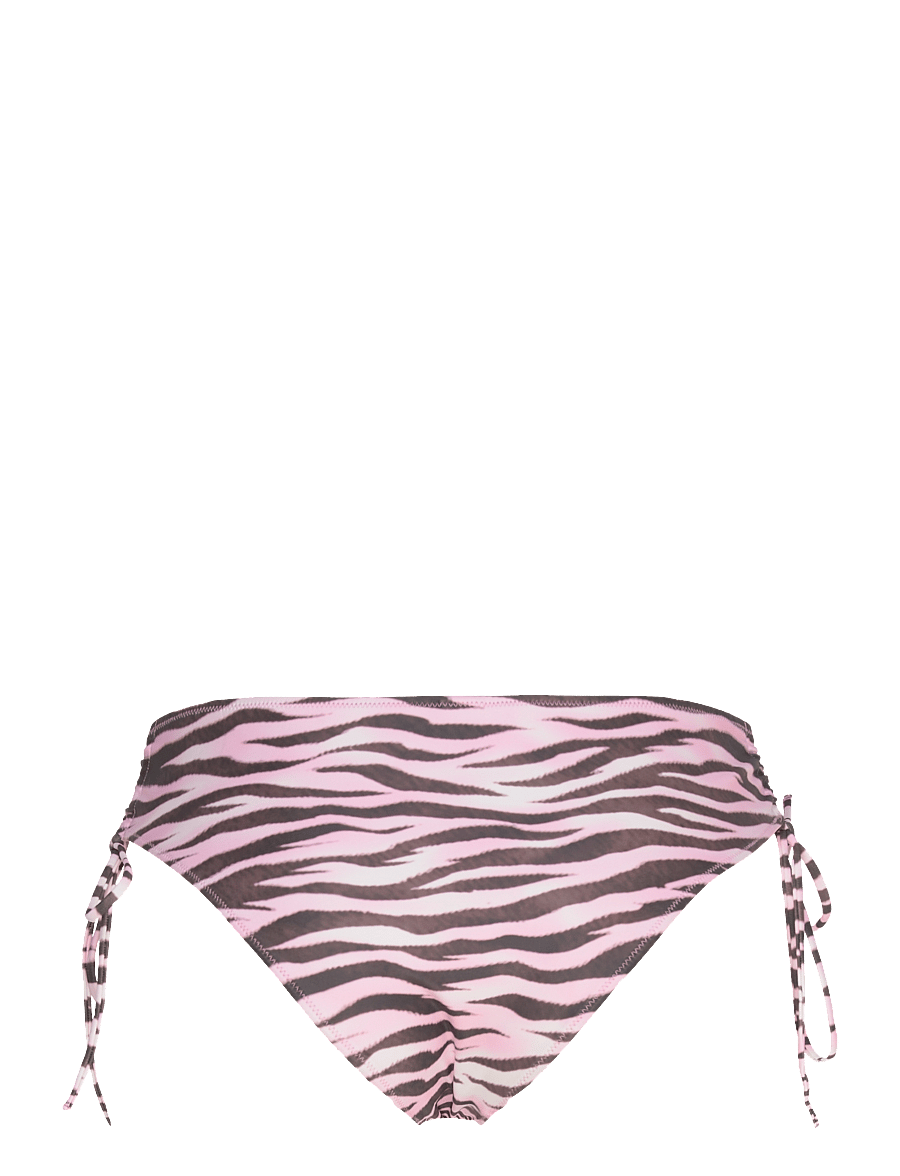 Monki - Printed Tie-Side Bikini Bottoms - küljele seotavad bikiinid - pink medium dusty - 1