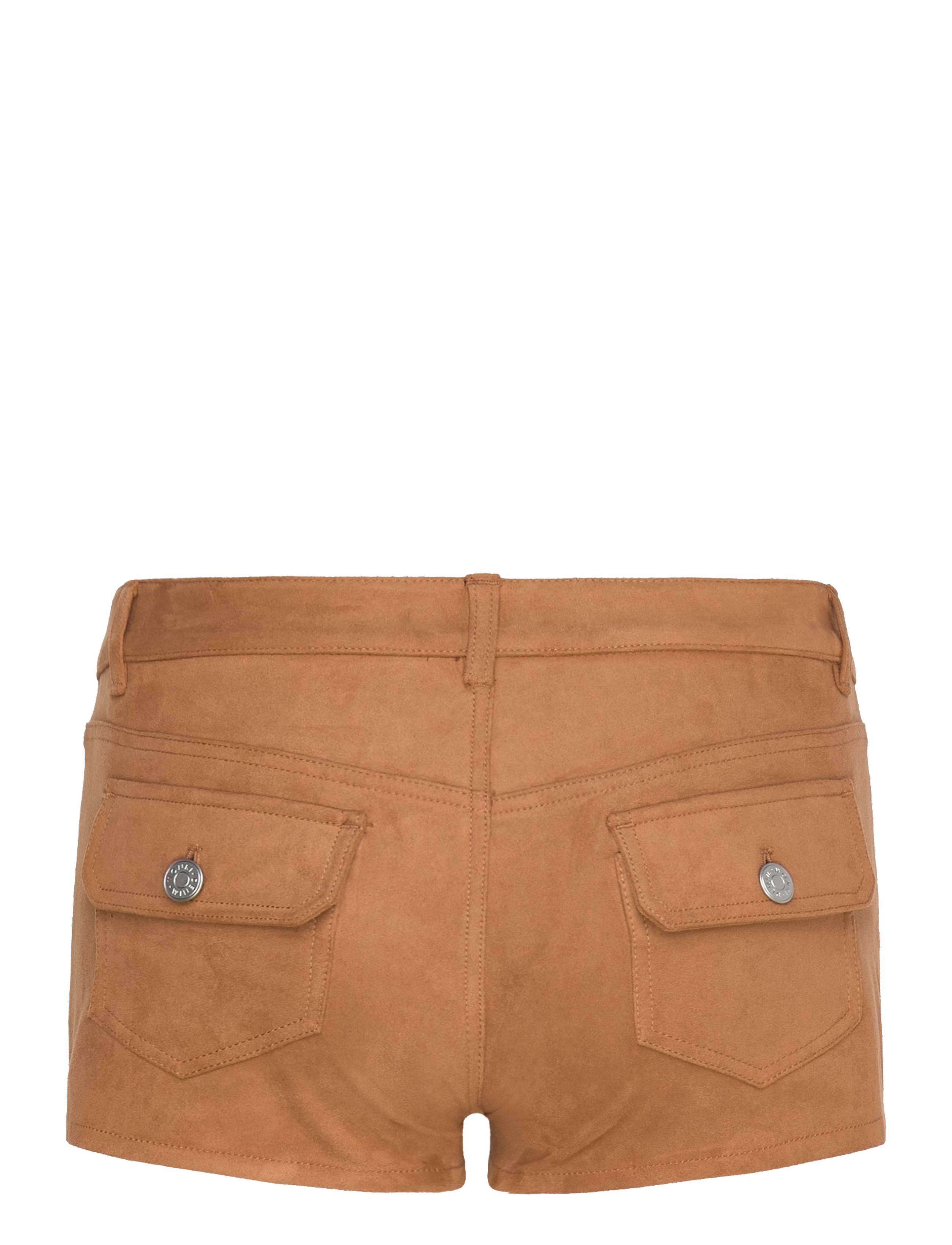 Monki - Faux Suede Mini Shorts - odiniai šortai - brown medium dusty - 1