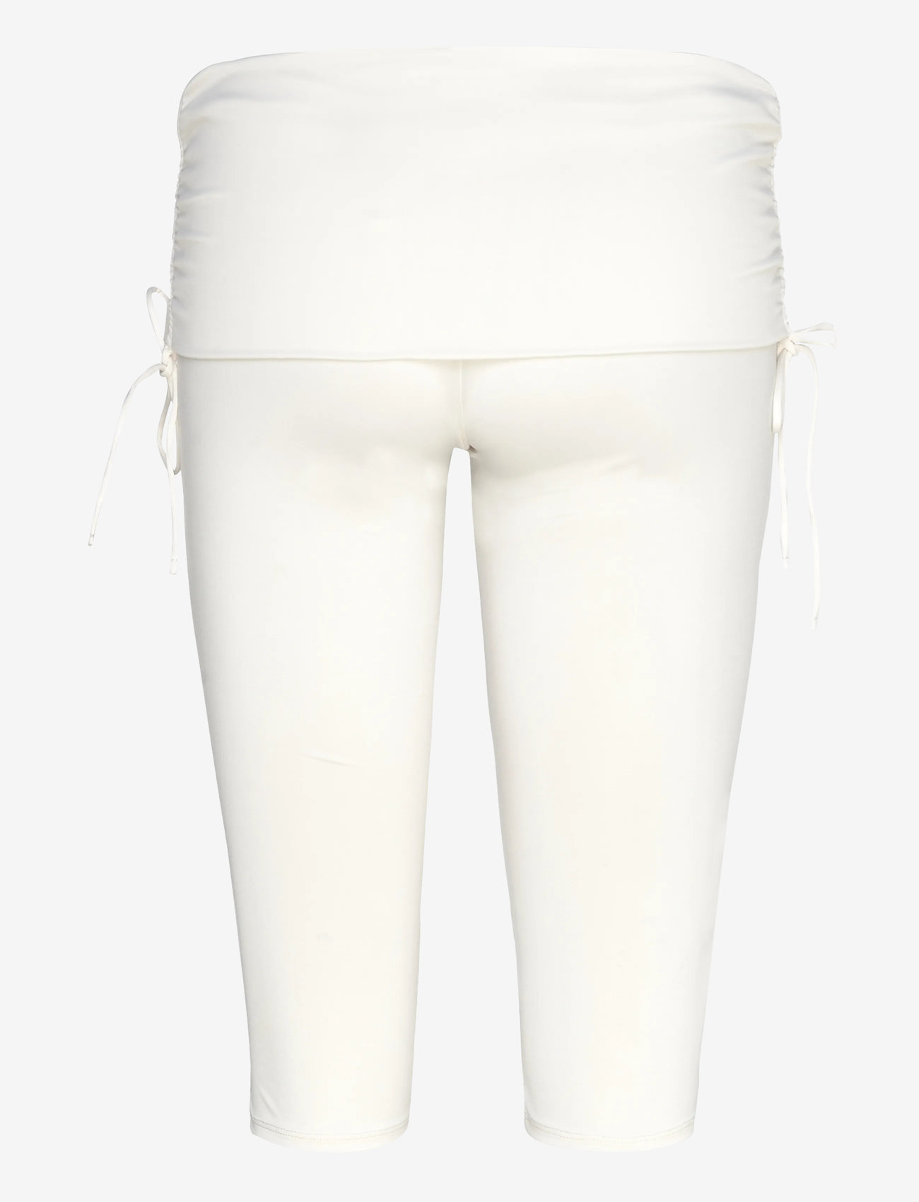 Monki - Ruched Low Rise Capri Leggings - capri byxor - white light - 1