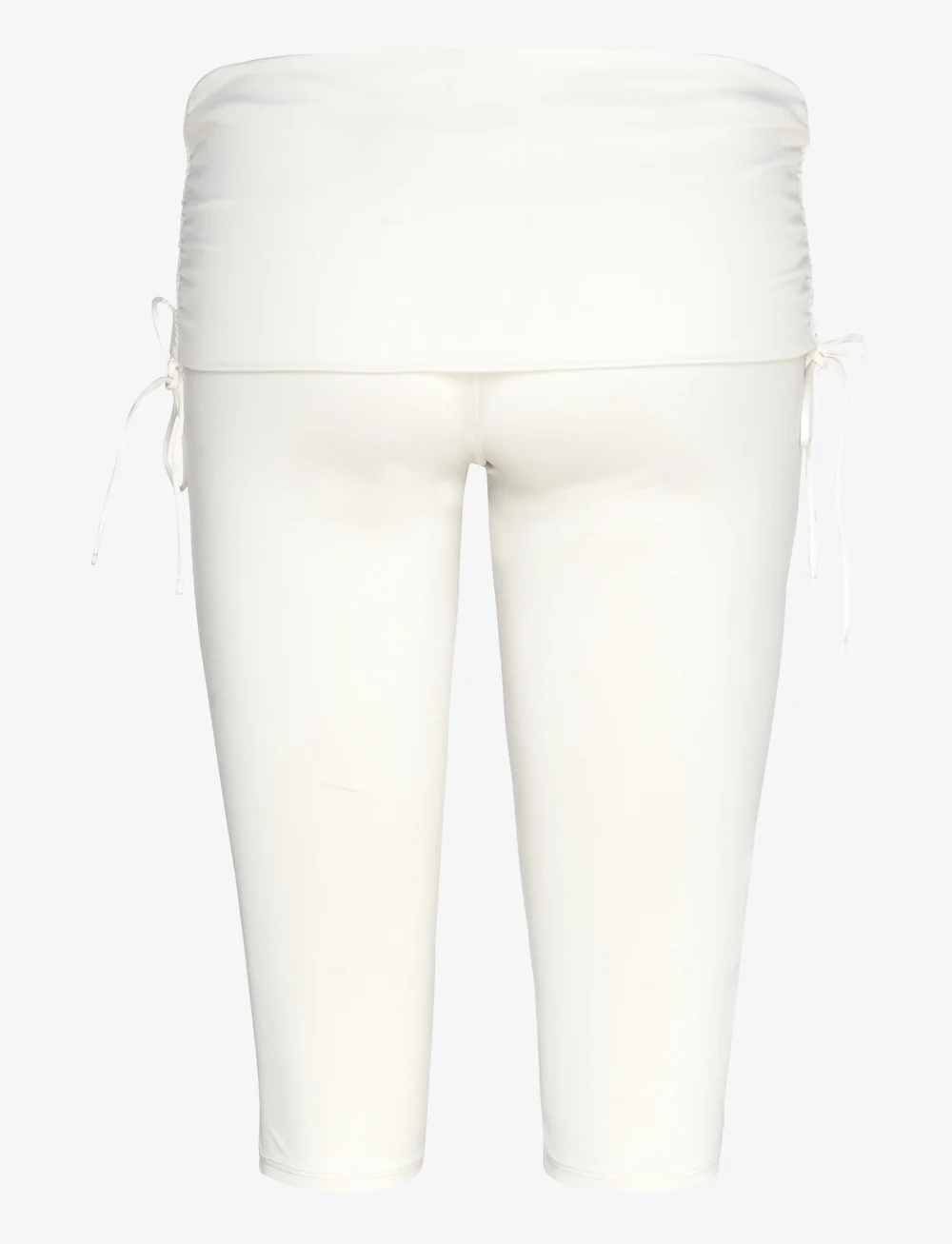 Monki - Ruched Low Rise Capri Leggings - kapripüksid - white light - 1