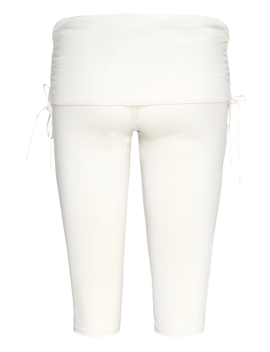 Monki - Ruched Low Rise Capri Leggings - capri pants - white light - 1