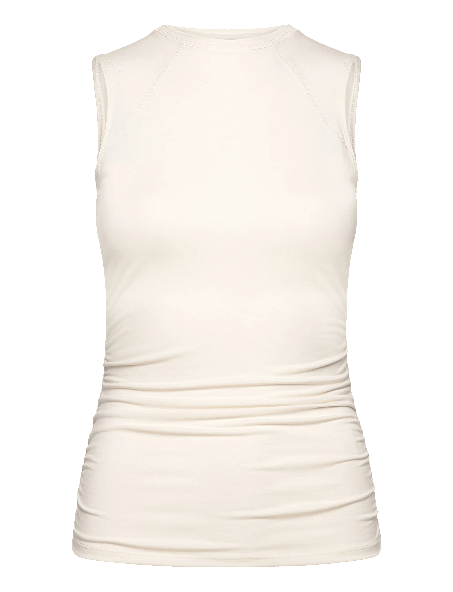 Monki - Rushed side top - linnen - white light - 0