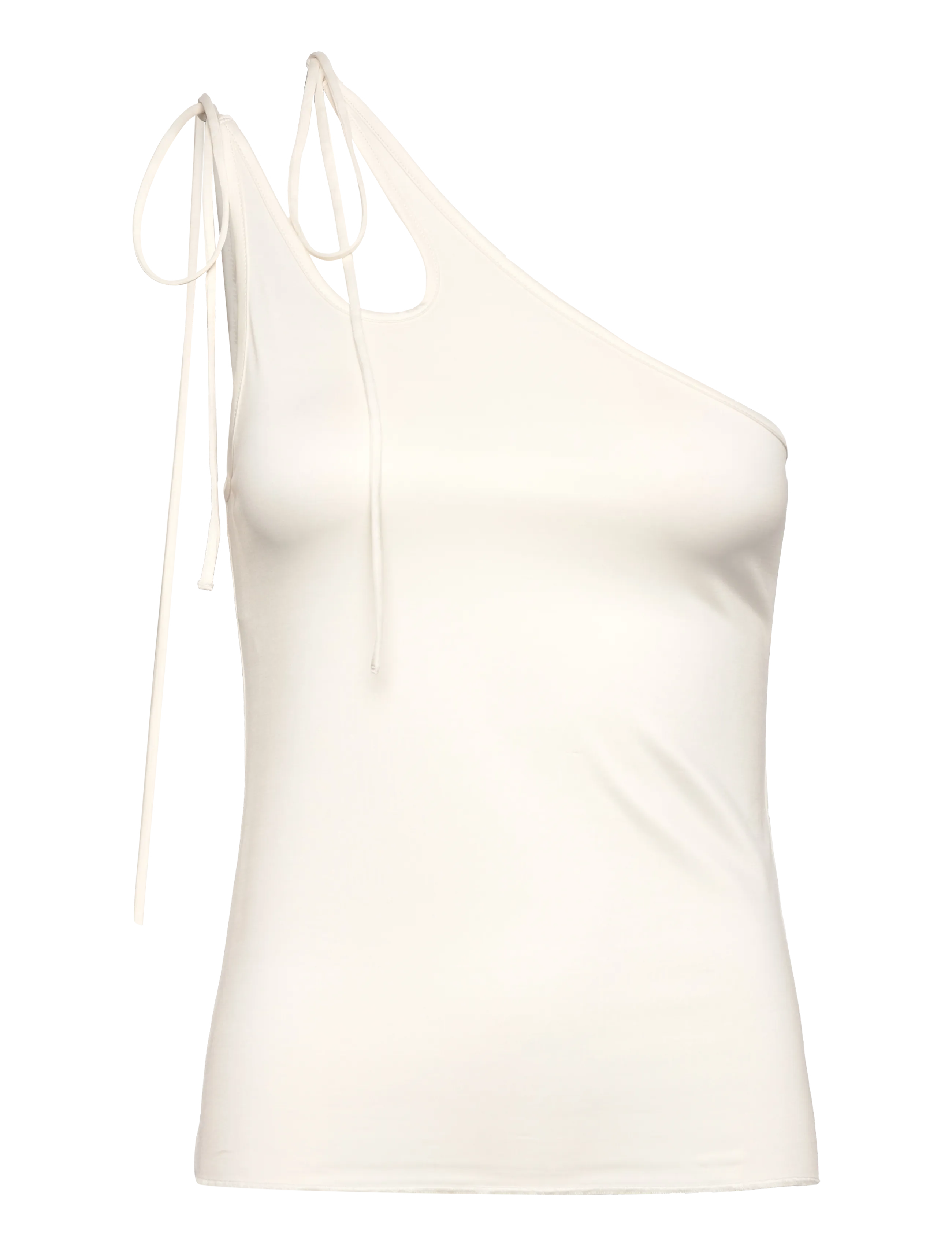 Monki Asymmetric Tie Jersey Tank Top, XXL, White, T-Shirts & Toppe > Uden Ærmer, Dame