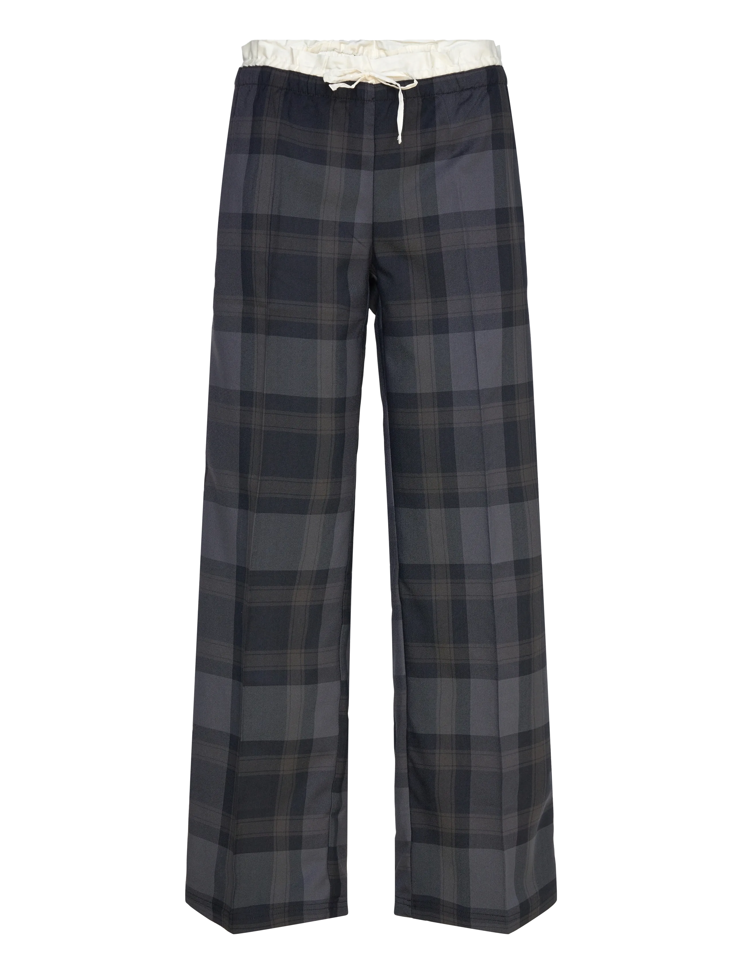 Monki Pull On Suiting Trousers, M, Grau - Wide Leg, Frauen
