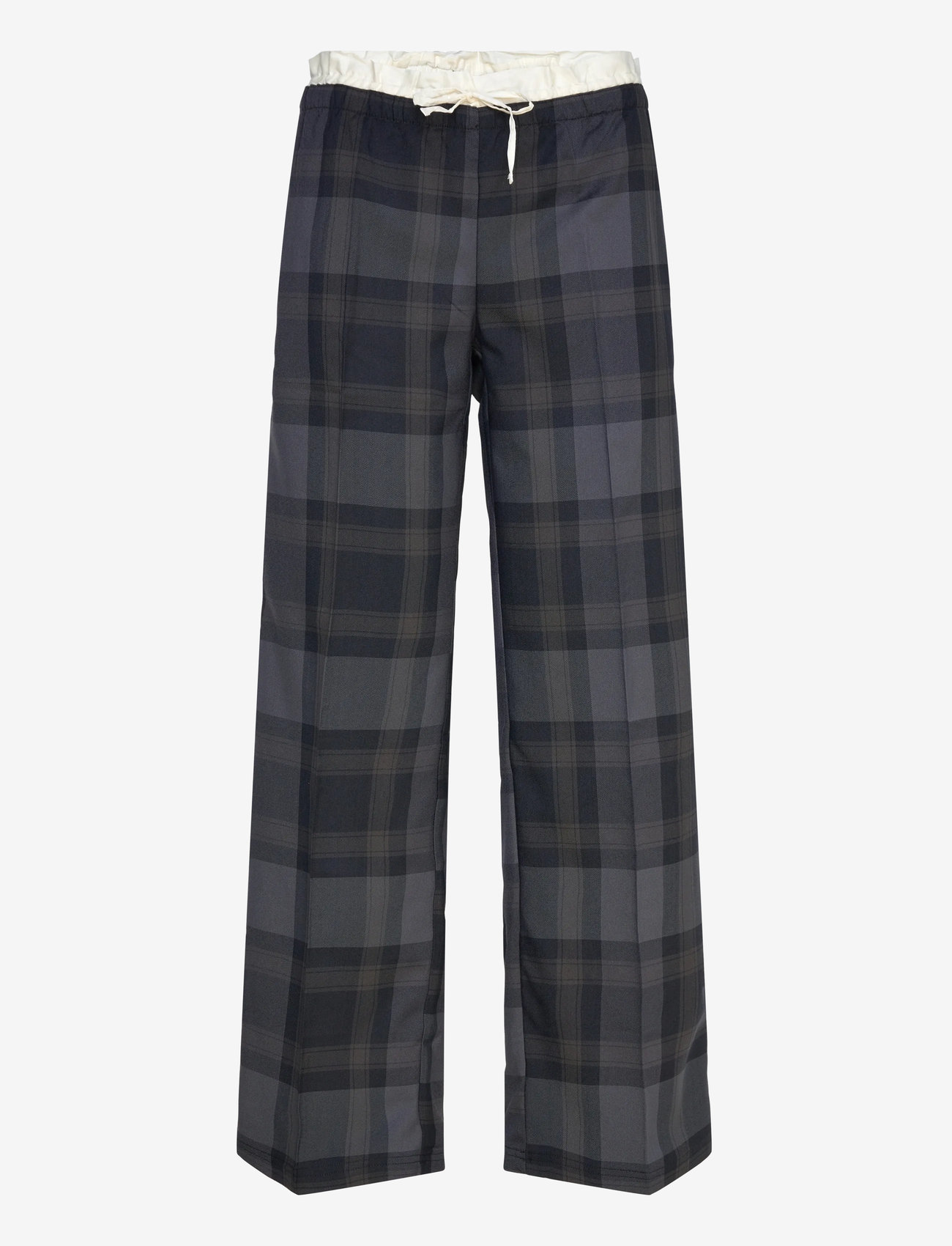 Monki - Pull on suiting trousers - laia säärega püksid - black dark - 0
