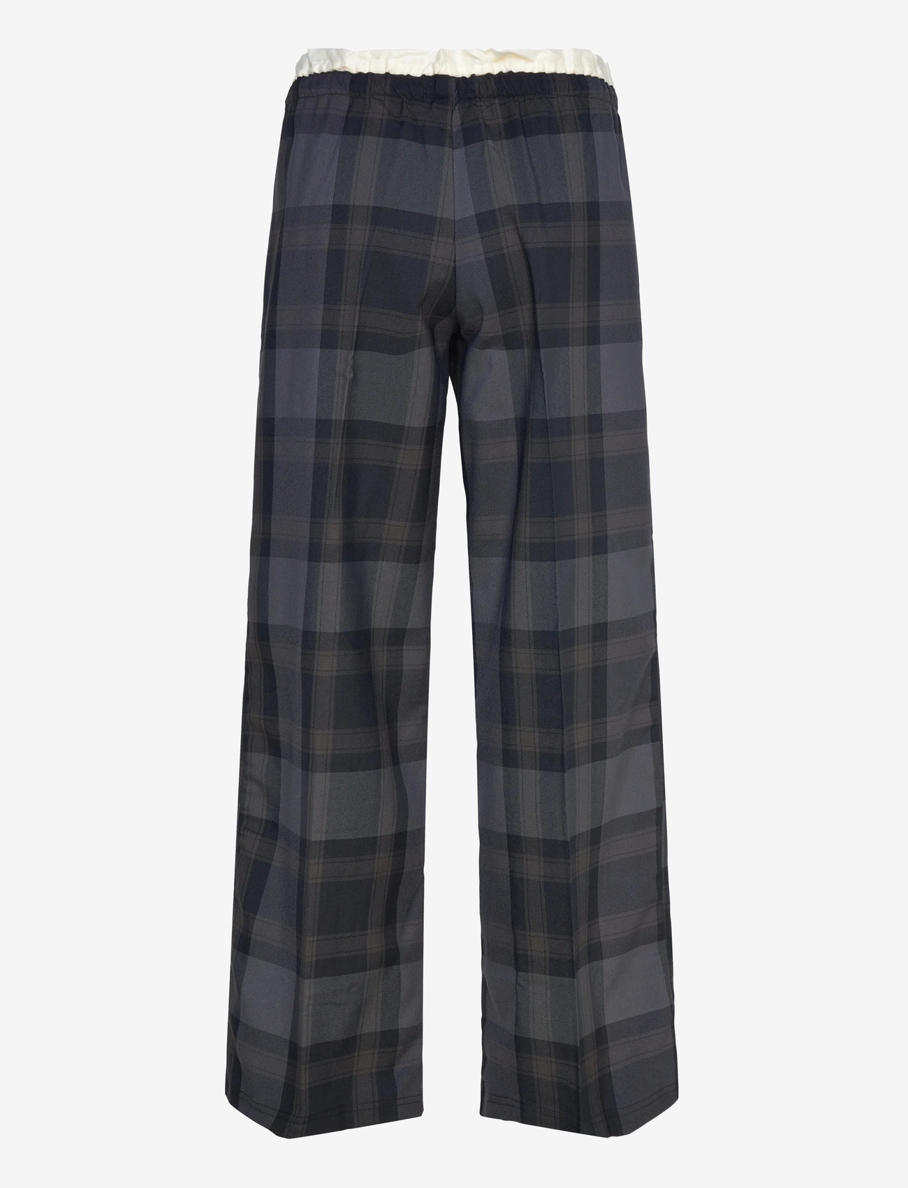 Monki - Pull on suiting trousers - laia säärega püksid - black dark - 1