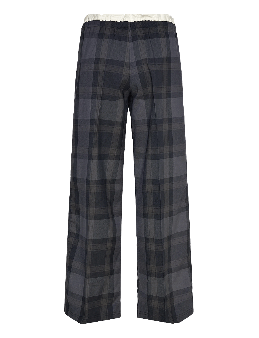 Monki - Pull on suiting trousers - wide leg trousers - black dark - 1