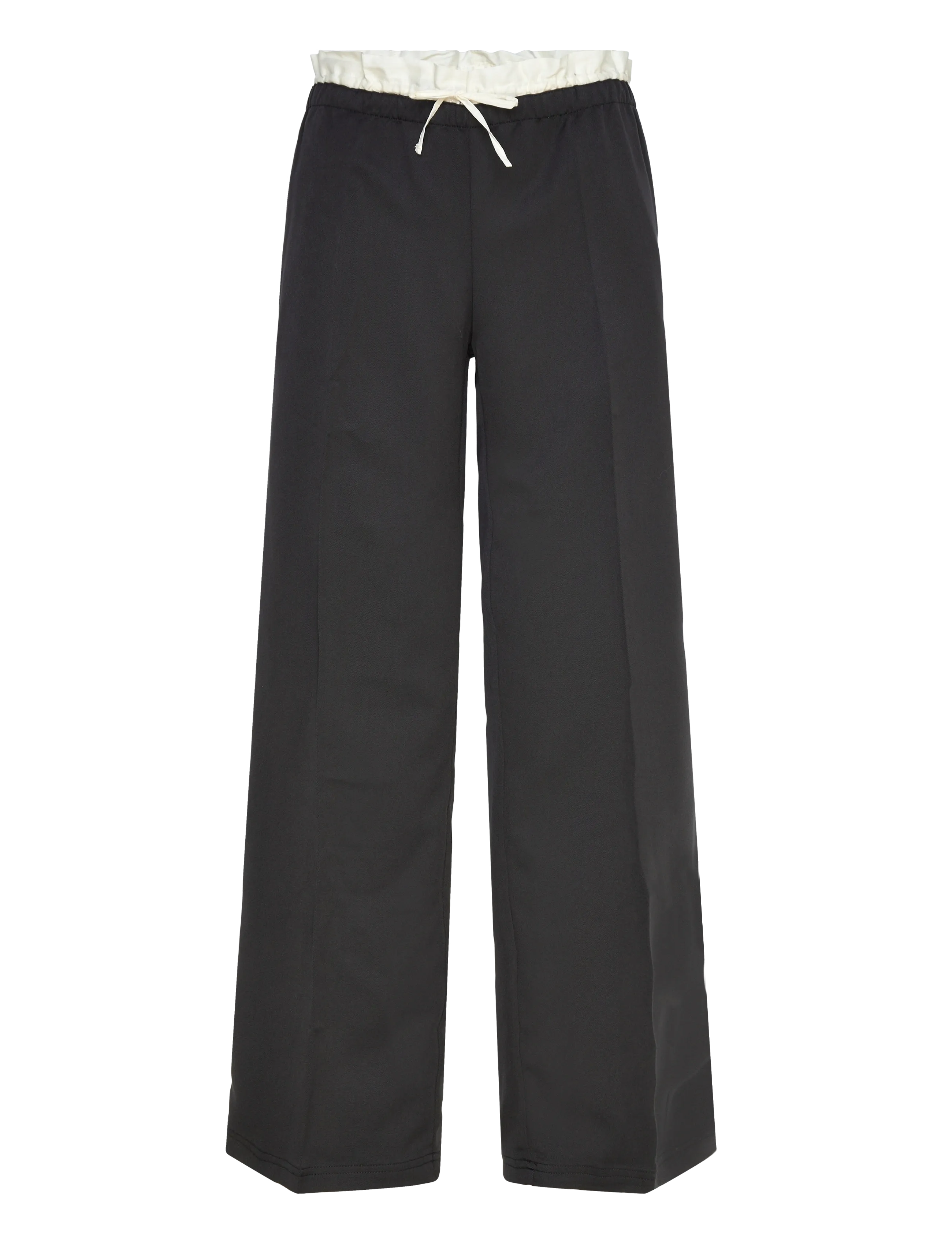 Monki Pull On Suiting Trousers, M, Schwarz - Wide Leg, Frauen
