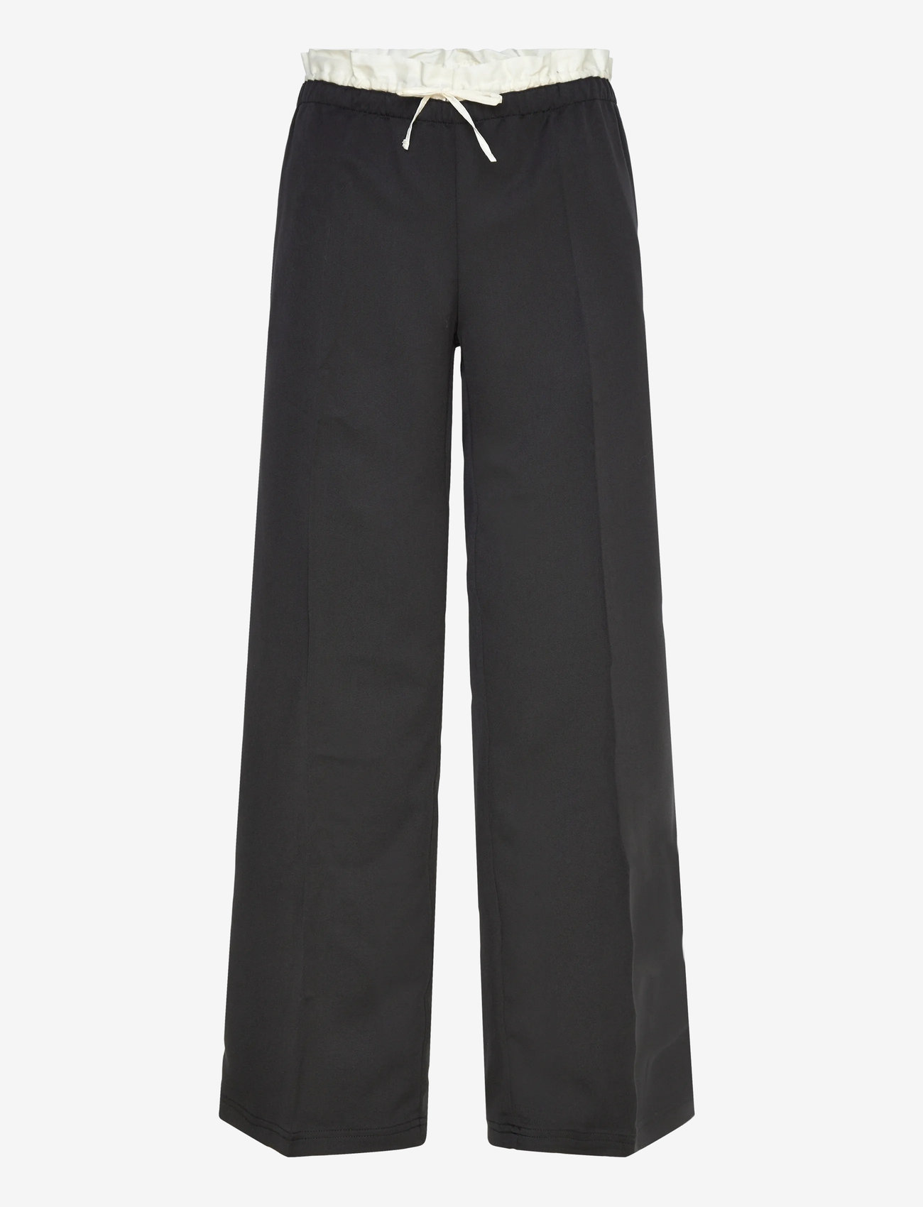 Monki - Pull on suiting trousers - vida byxor - black dark - 0