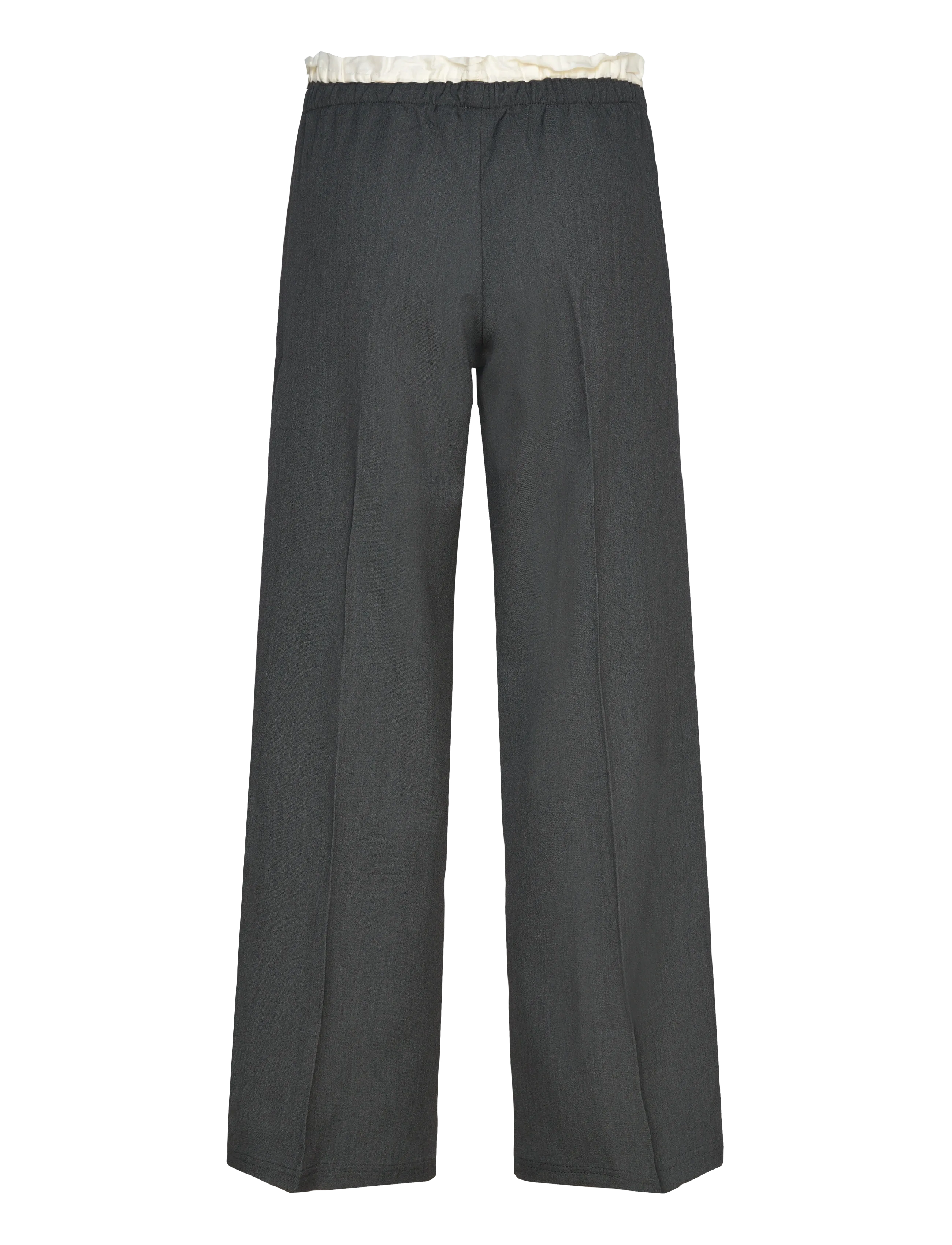 Monki - Pull on suiting trousers - bukser med brede ben - grey dark - 1