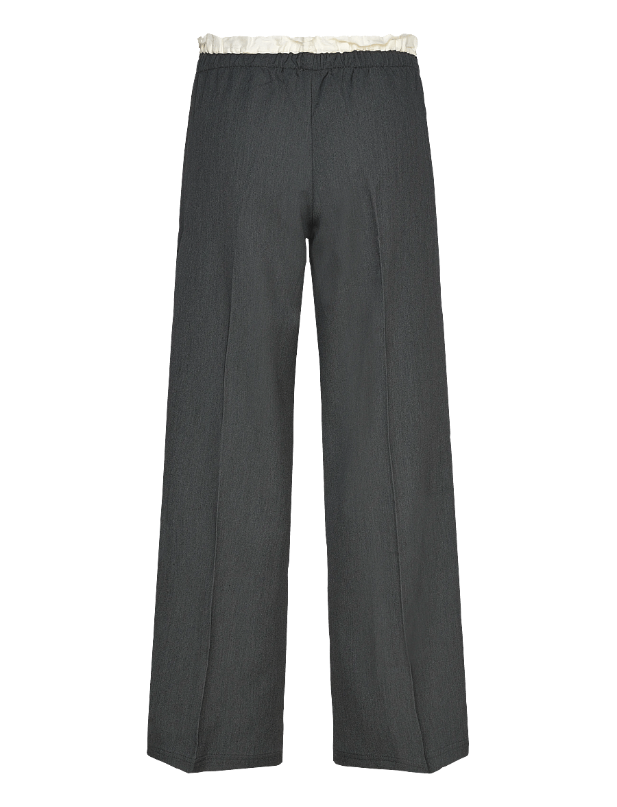 Monki - Pull on suiting trousers - wide leg trousers - grey dark - 1