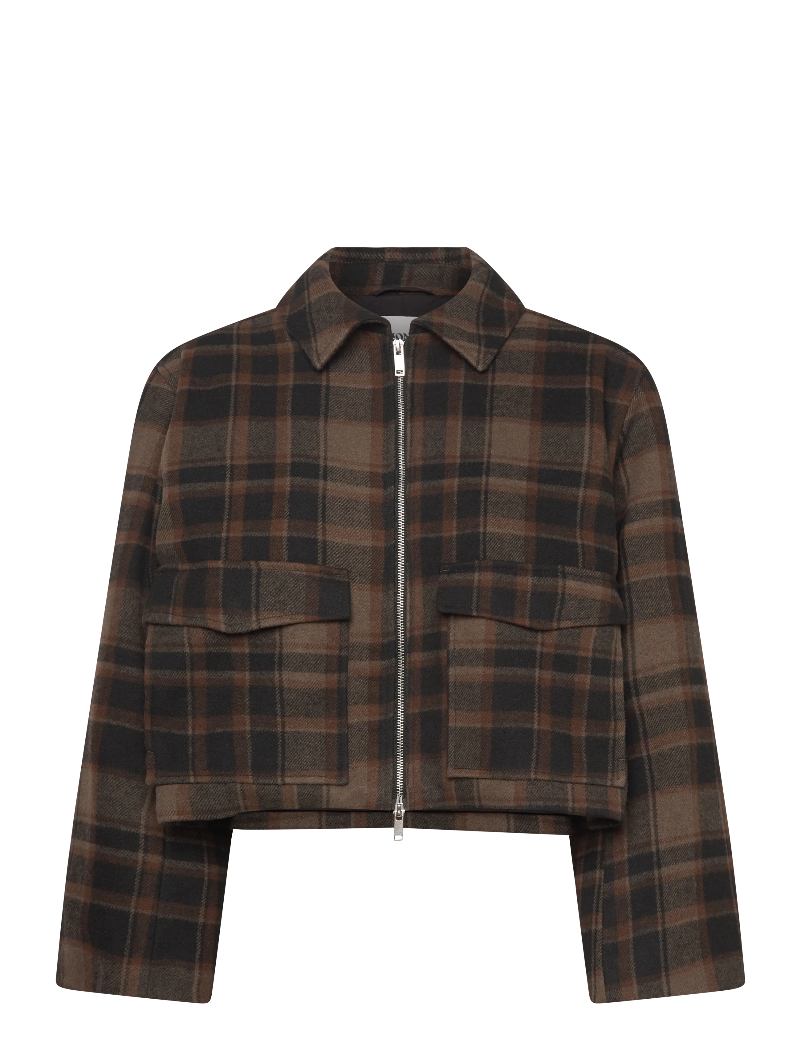 Monki Boxy Twill Jacket, XXS, Jackets, Braun - Wool Frauen