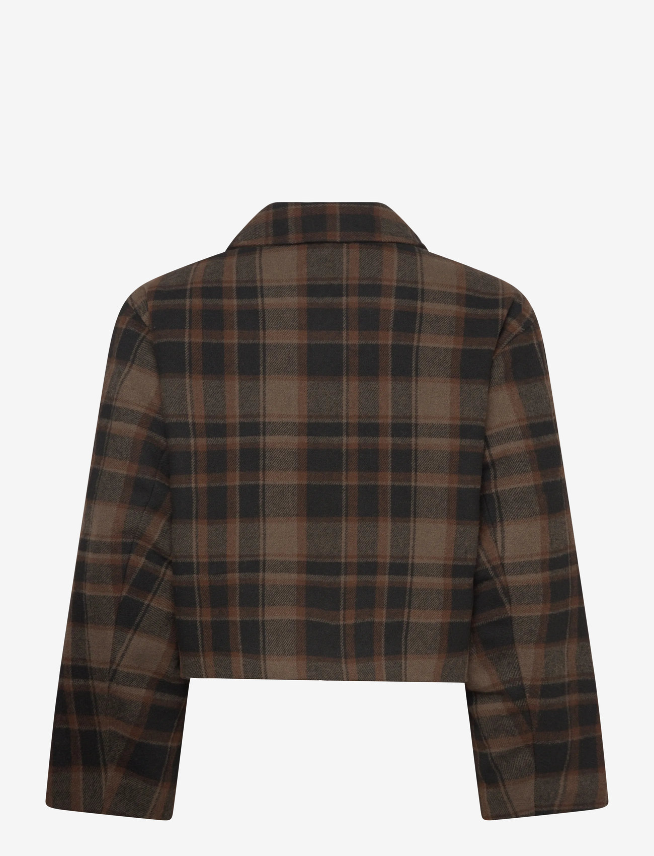 Monki - Boxy Twill Jacket - winter jacket - brown dark - 1