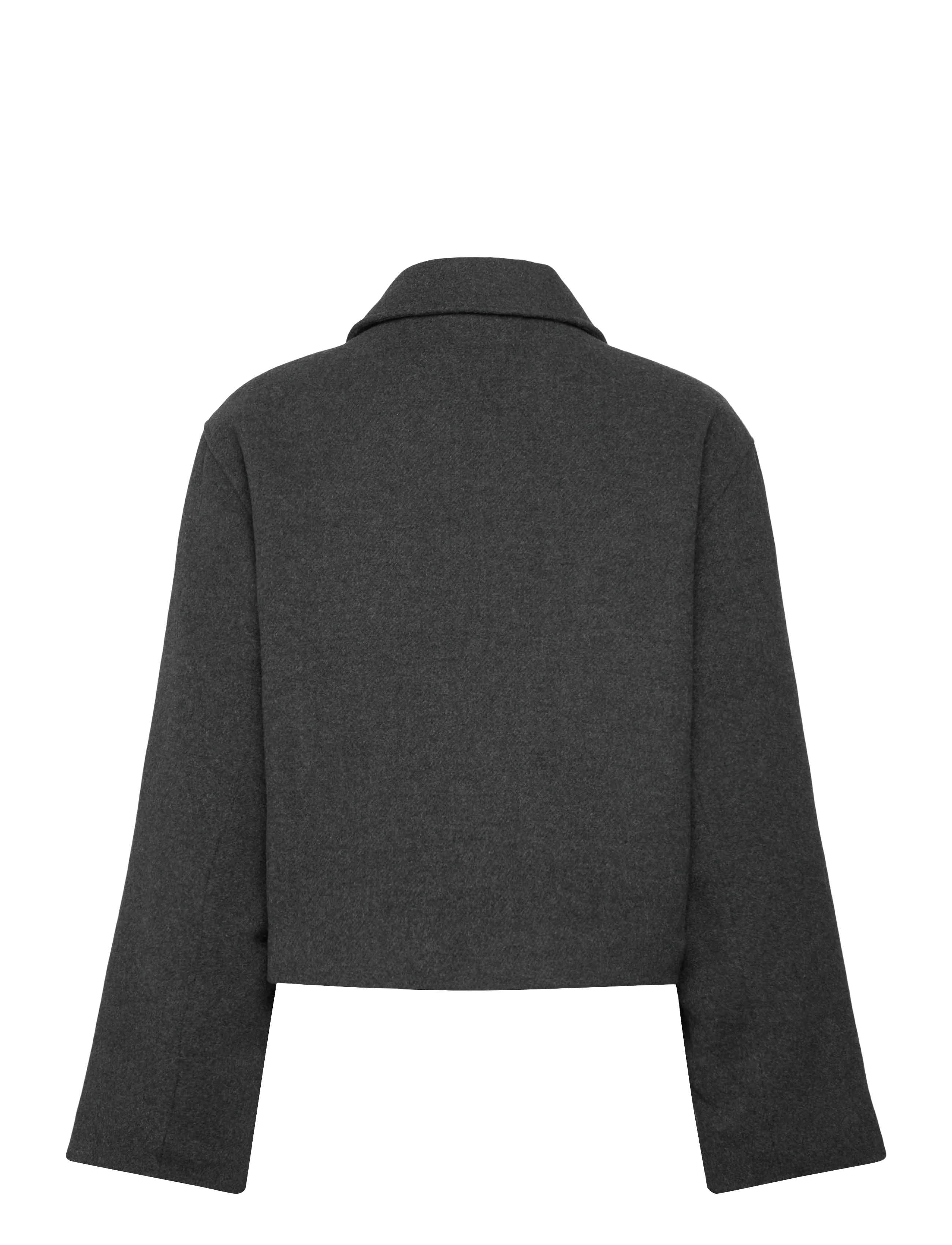 Monki - Boxy Twill Jacket - vinterjakker - grey dark - 1