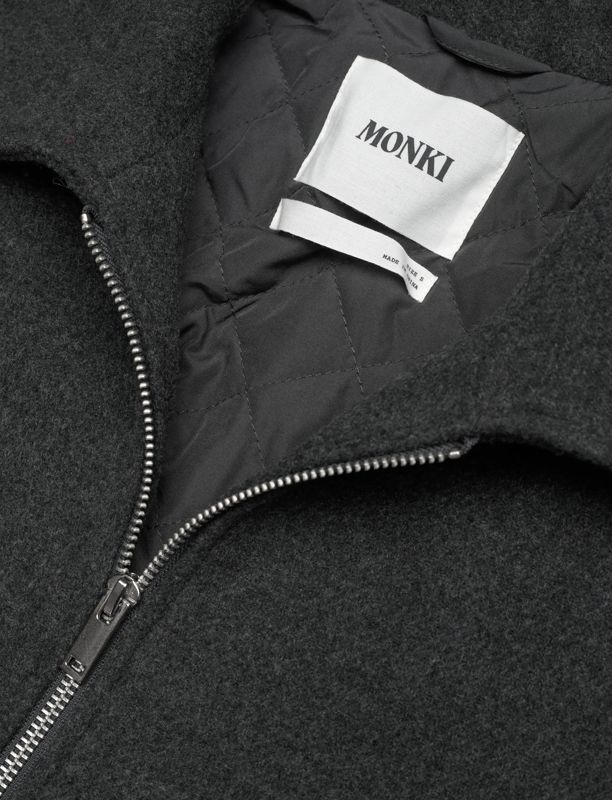 Monki - Boxy Twill Jacket - vinterjakker - grey dark - 2