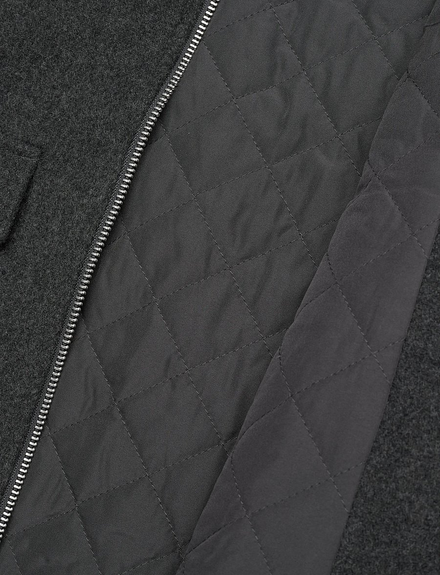 Monki - Boxy Twill Jacket - talvejoped - grey dark - 5