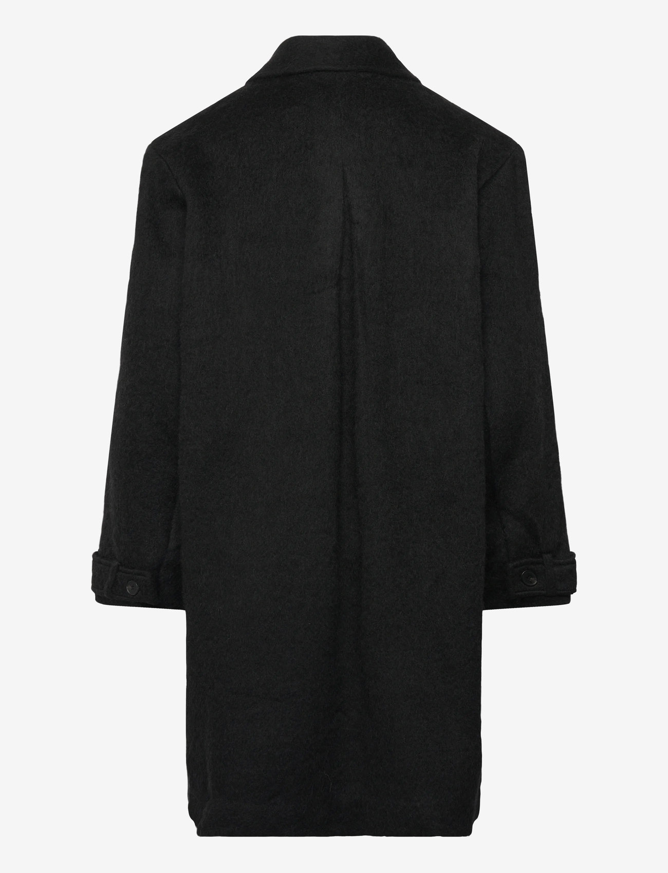 Monki - Knee-Length Single-Breasted Coat - uldfrakker - black dark - 1