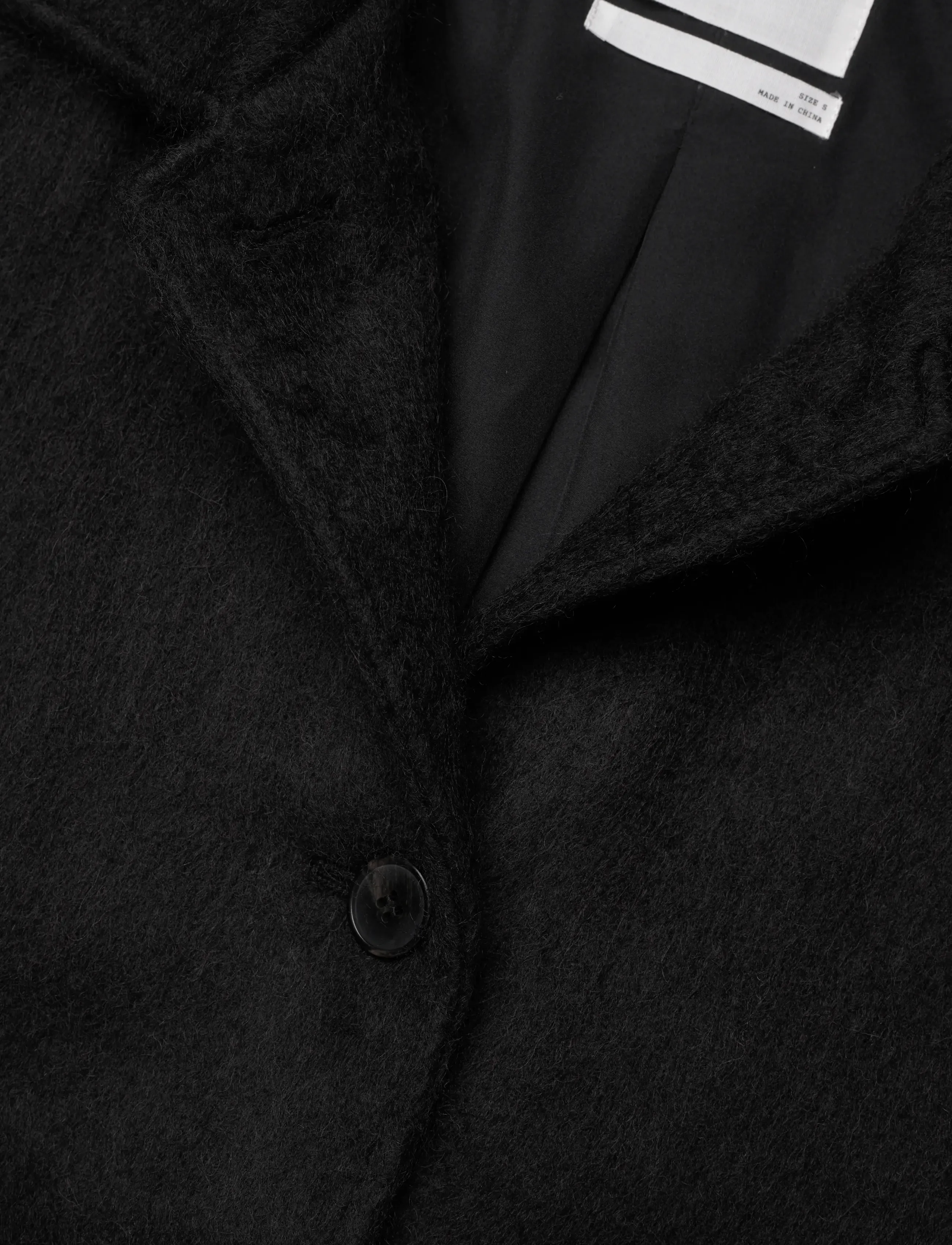 Monki - Knee-Length Single-Breasted Coat - vinterjackor - black dark - 2