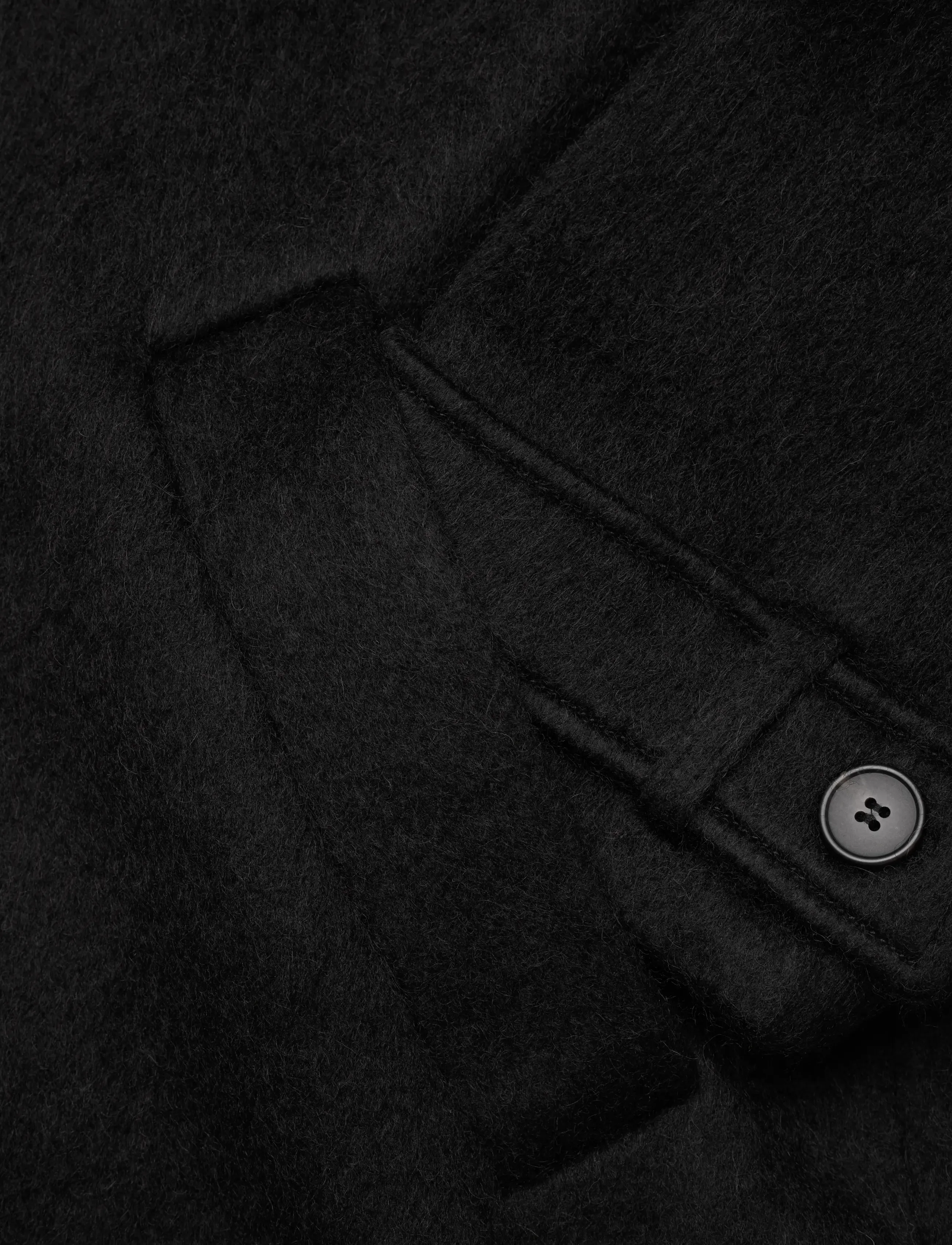 Monki - Knee-Length Single-Breasted Coat - vinterjackor - black dark - 3