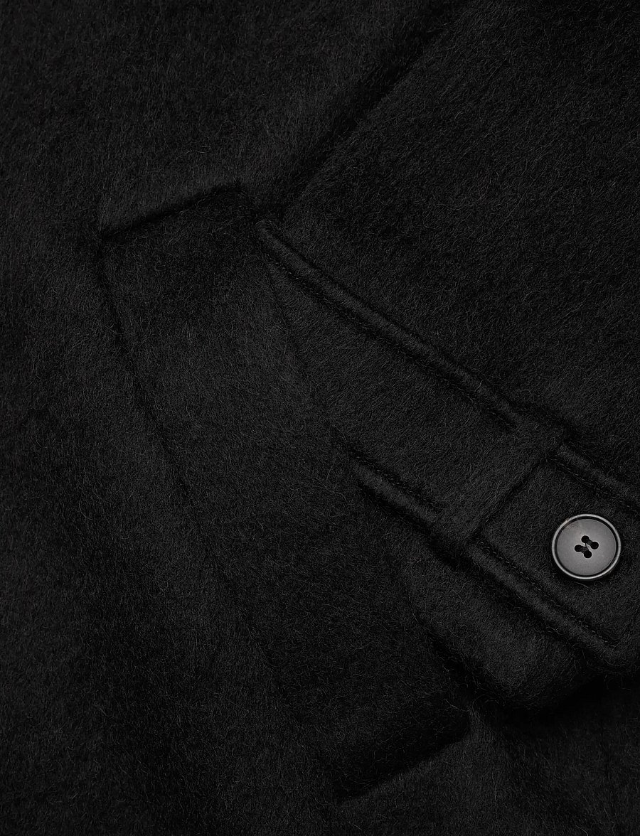 Monki - Knee-Length Single-Breasted Coat - vinterjackor - black dark - 3