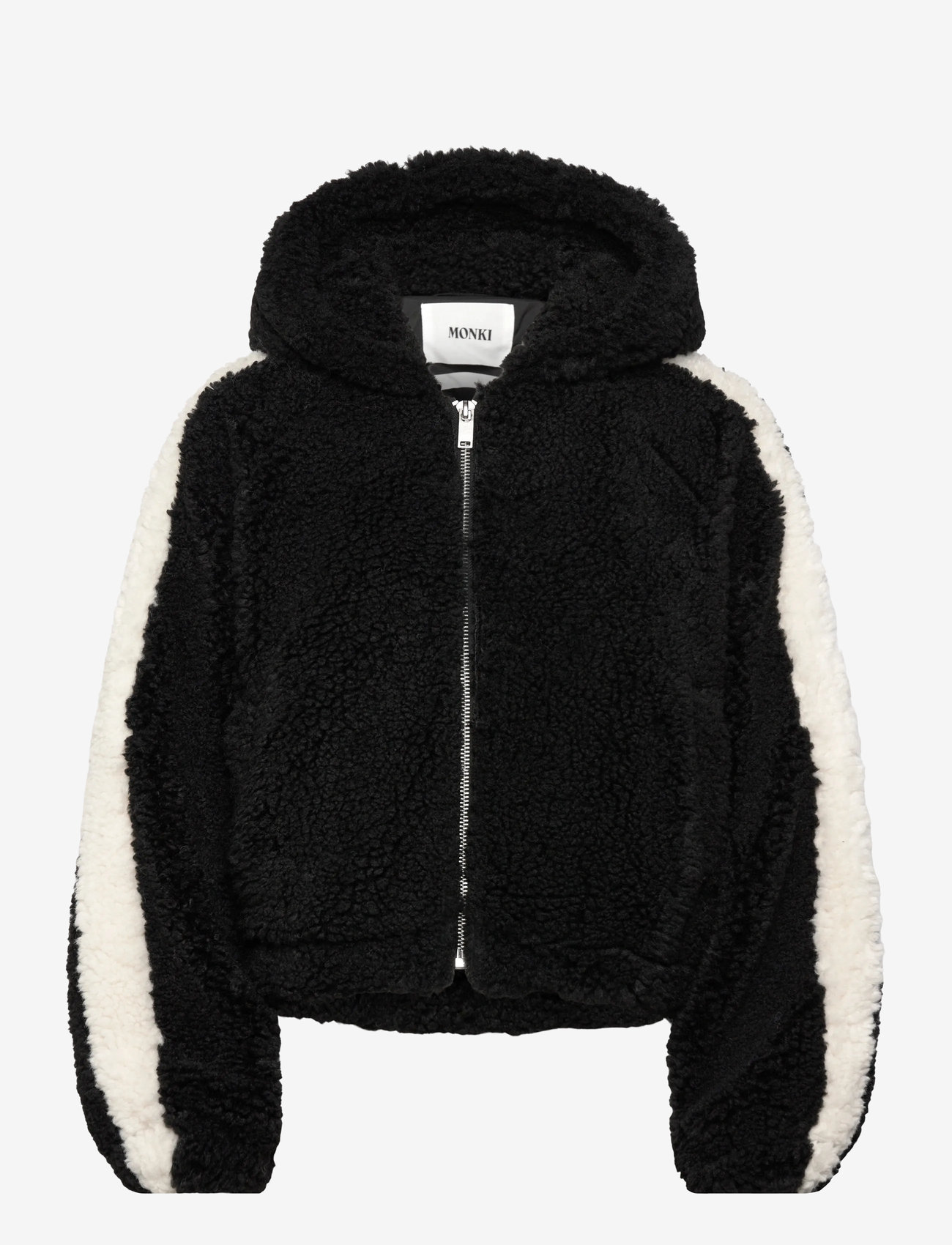 Monki - Knitted Hoodie - kapuutsiga dressipluusid - black dark - 0