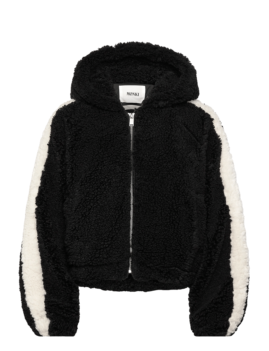 Monki - Knitted Hoodie - kapuzenpullover - black dark - 0