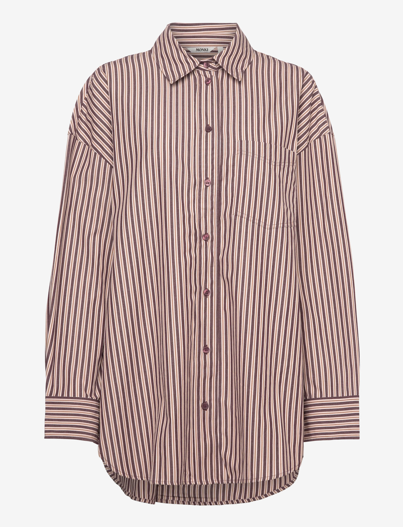 Monki - Oversized shirt - långärmade skjortor - lilac purple dark - 0