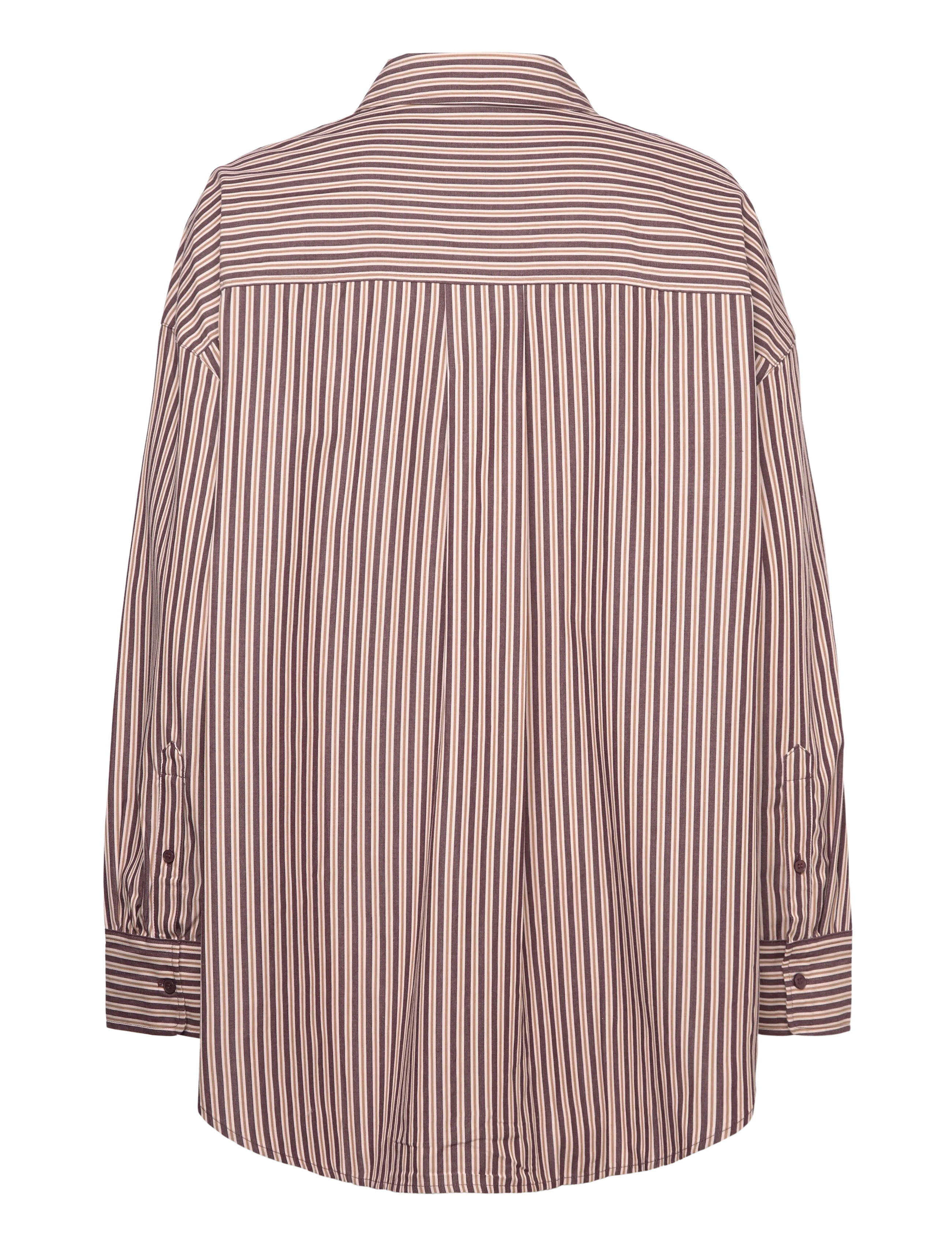 Monki - Oversized Long-Sleeved Cotton Shirt - långärmade skjortor - lilac purple dark - 1