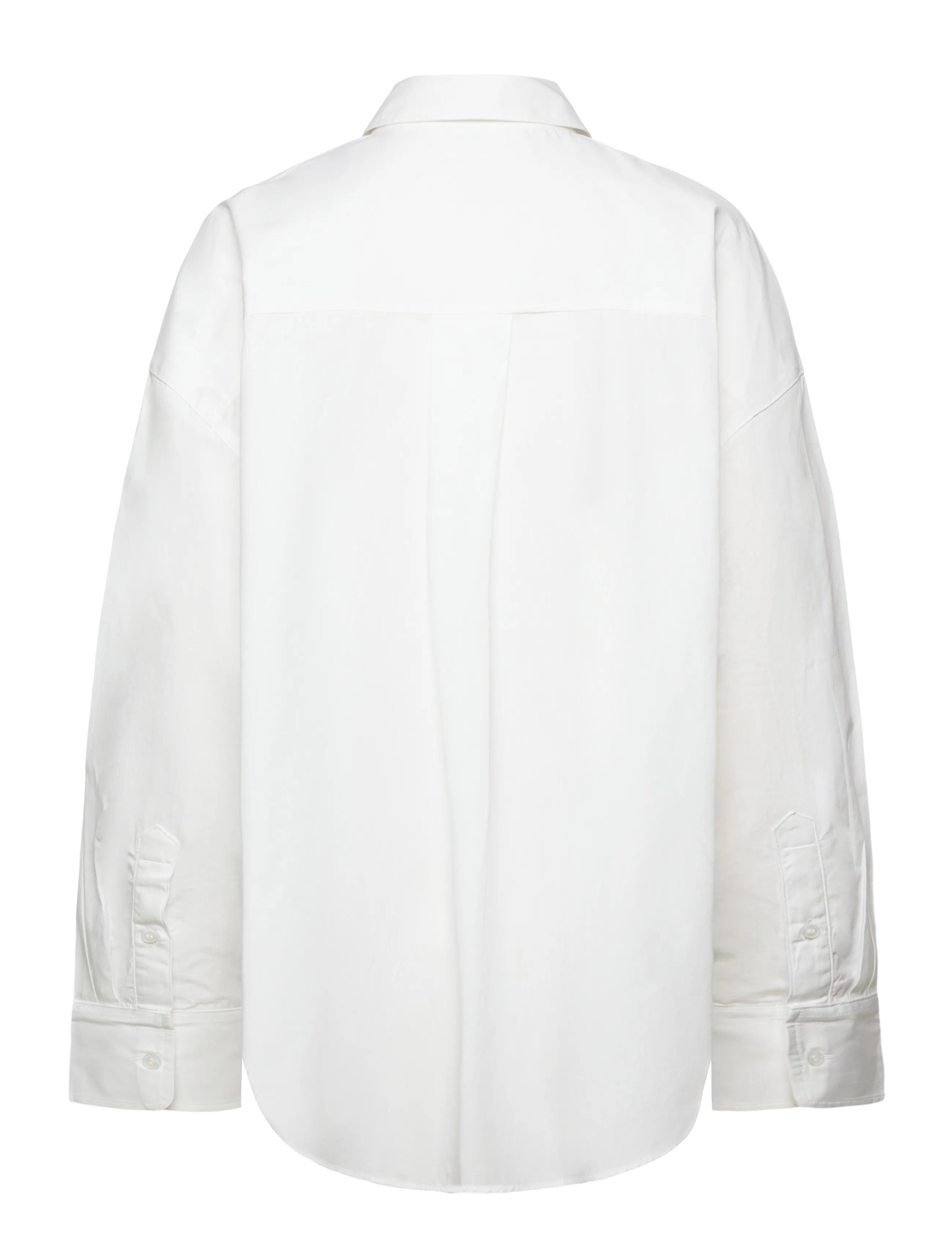 Monki - Oversized Long-Sleeved Cotton Shirt - white light - 1