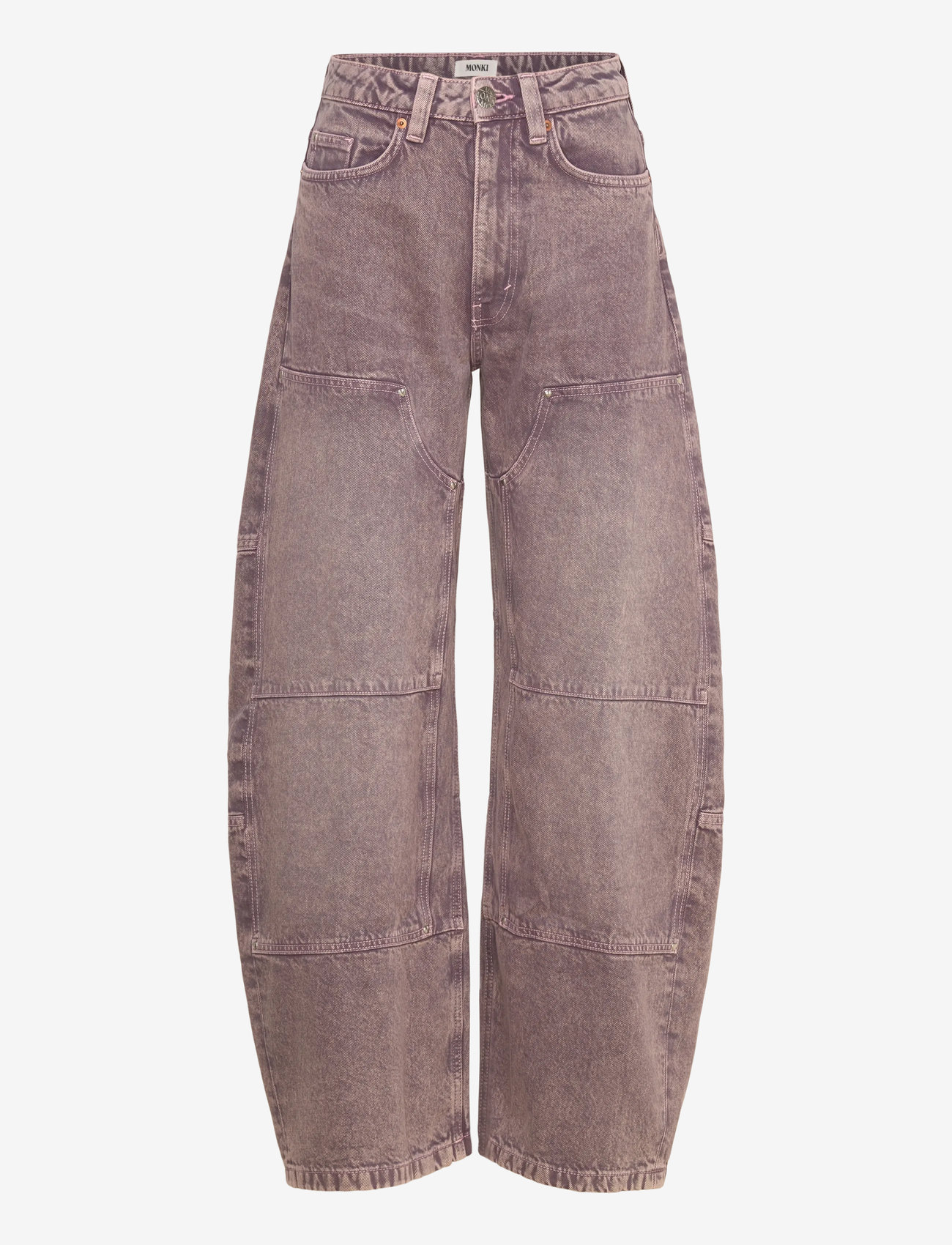 Monki - HW COCOON JEANS - barrel jeans - lilac purple medium dusty - 0