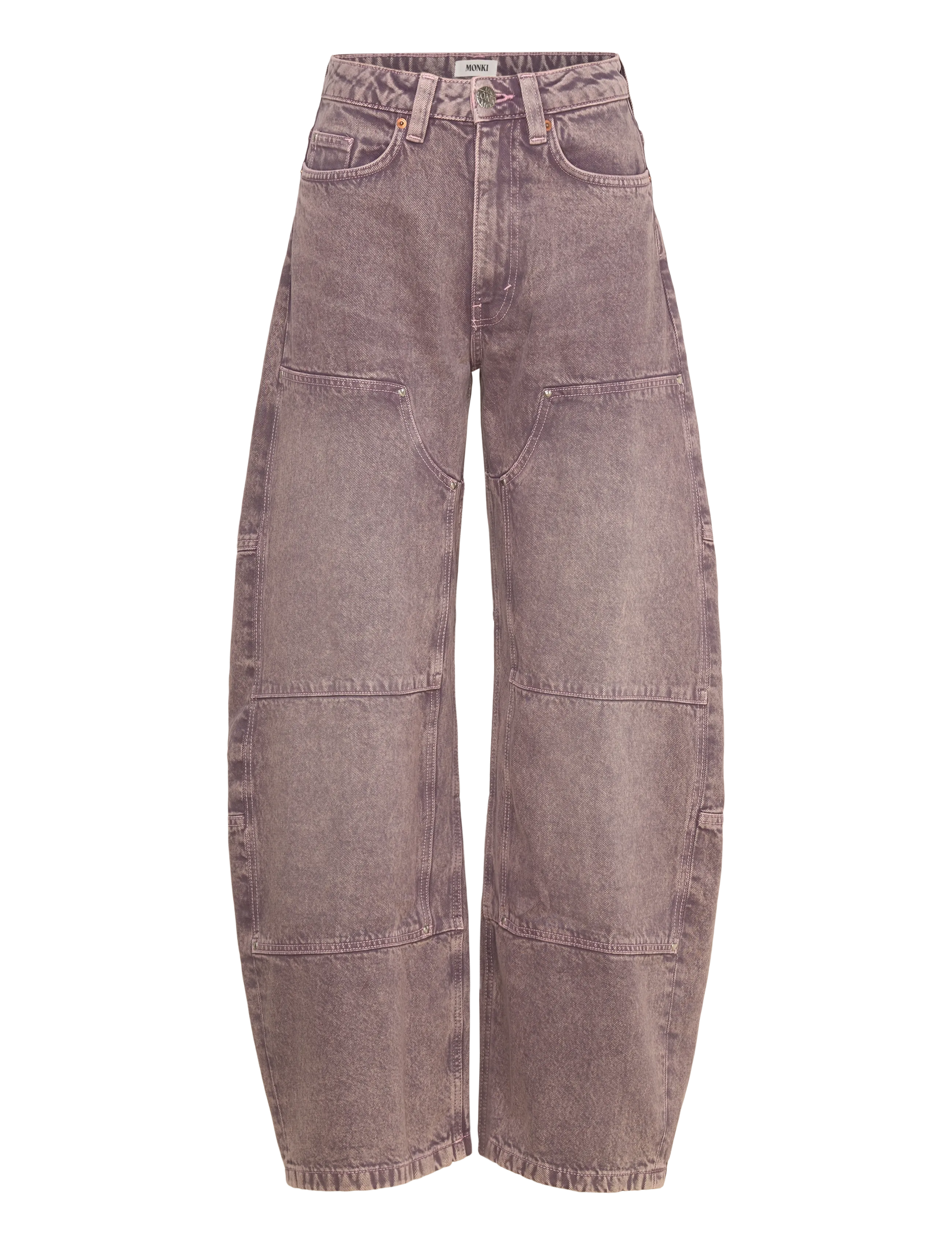 Monki HW COCOON JEANS - Transitional Layering - LILAC PURPLE MEDIUM DUSTY / pink/rose