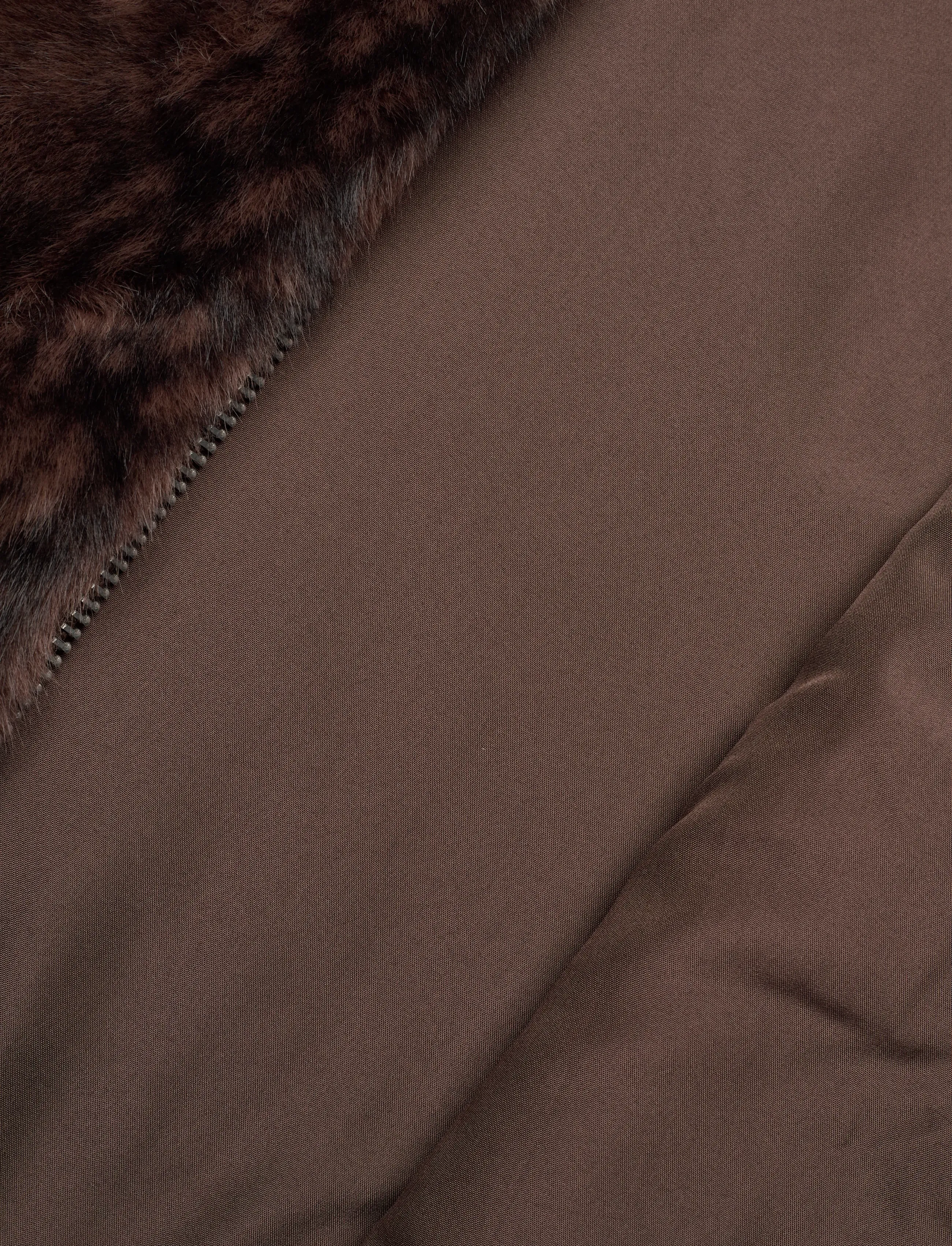 Monki - Faux Fur Hooded Zip Vest - brown dark - 4