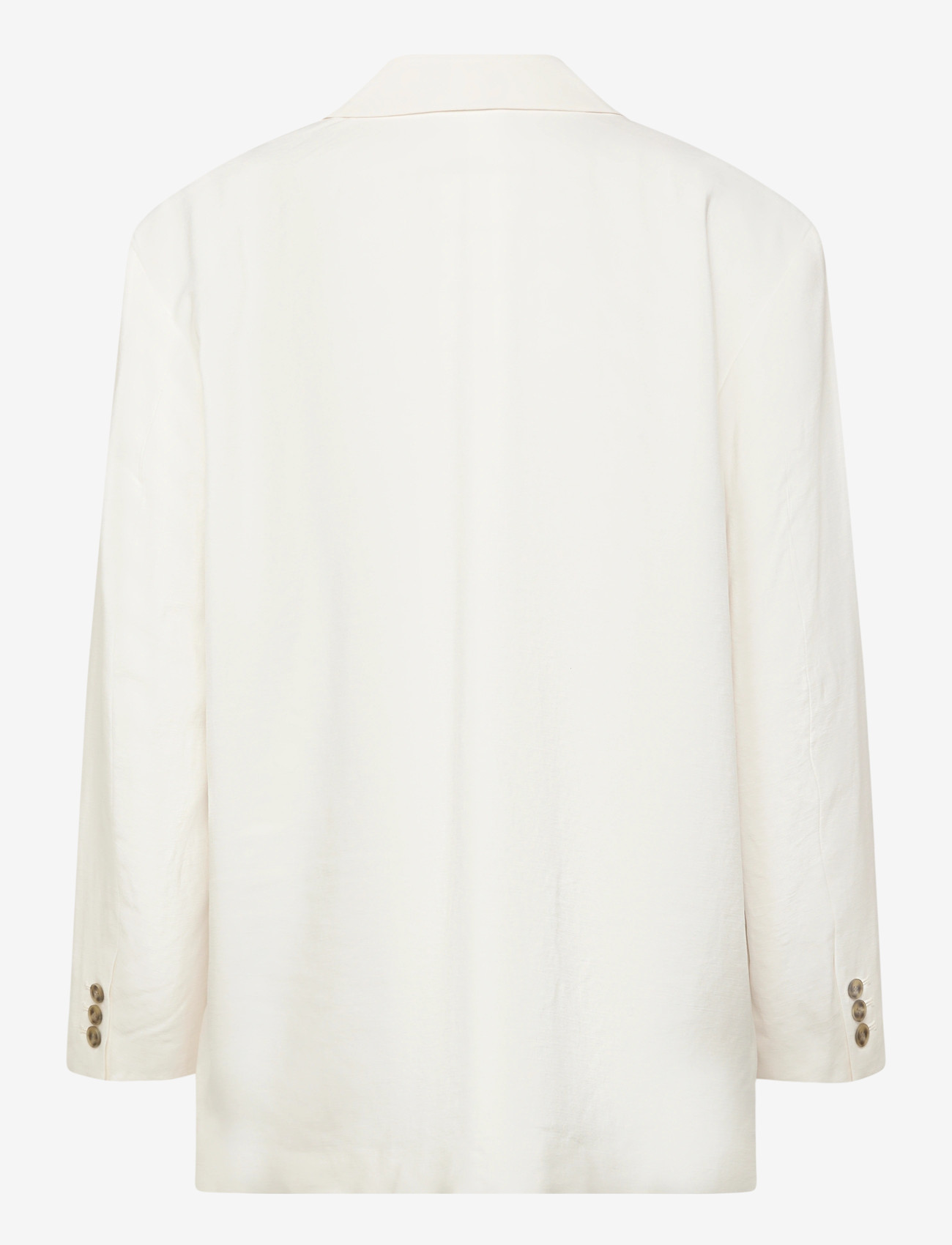 Monki - Single-Breasted Oversized Checked Blazer - single breasted blazers - white dusty light - 1