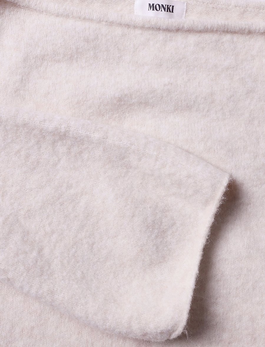 Monki - Soft Knit Boat-Neck Sweater - white light - 2